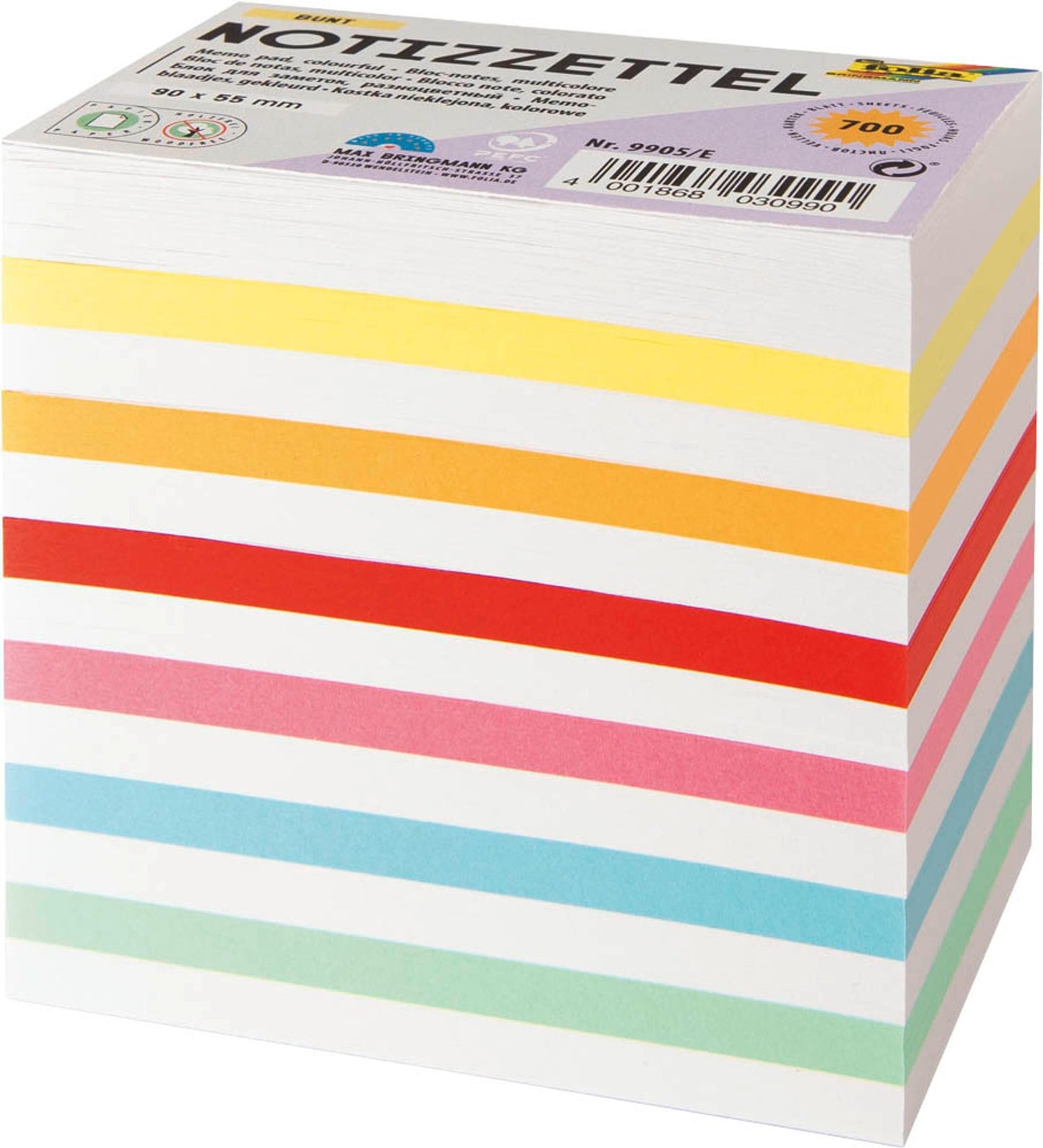 folia Notizzettel lose 5,5 x 9,0 cm, ca. 700 Blatt, 1 Pack