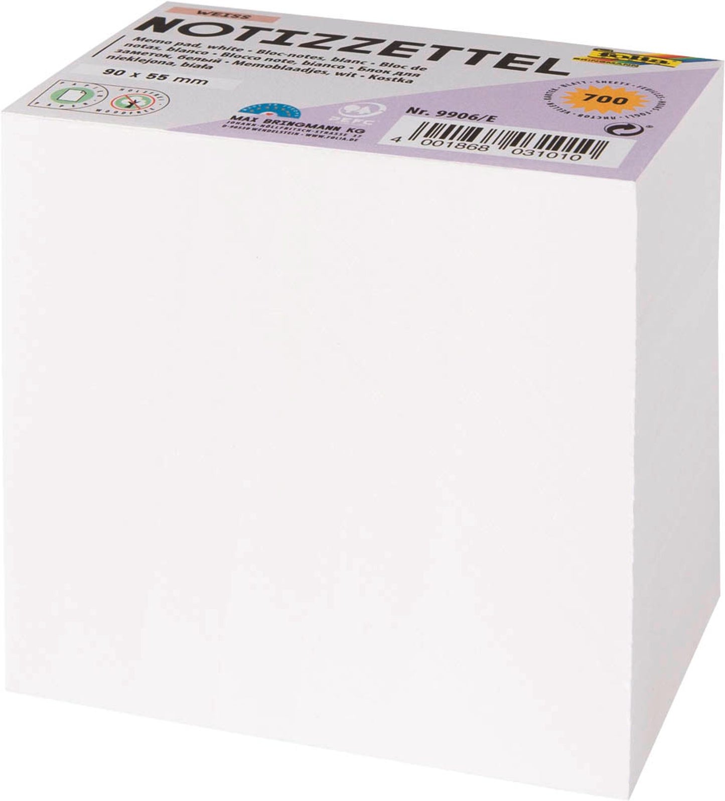 folia Notizzettel lose 5,5 x 9,0 cm, ca. 700 Blatt, 1 Pack