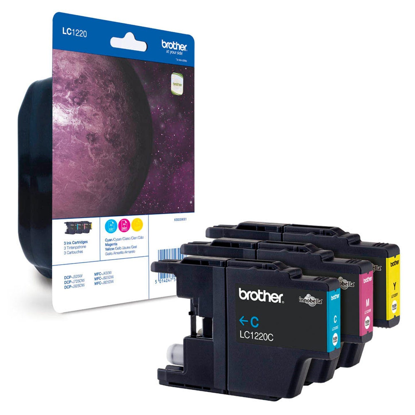 brother LC-1220RBWBPDR cyan, magenta, gelb Druckerpatronen, 3er-Set | LC1220RBWBPDR | 1 Pack = 3 St.
