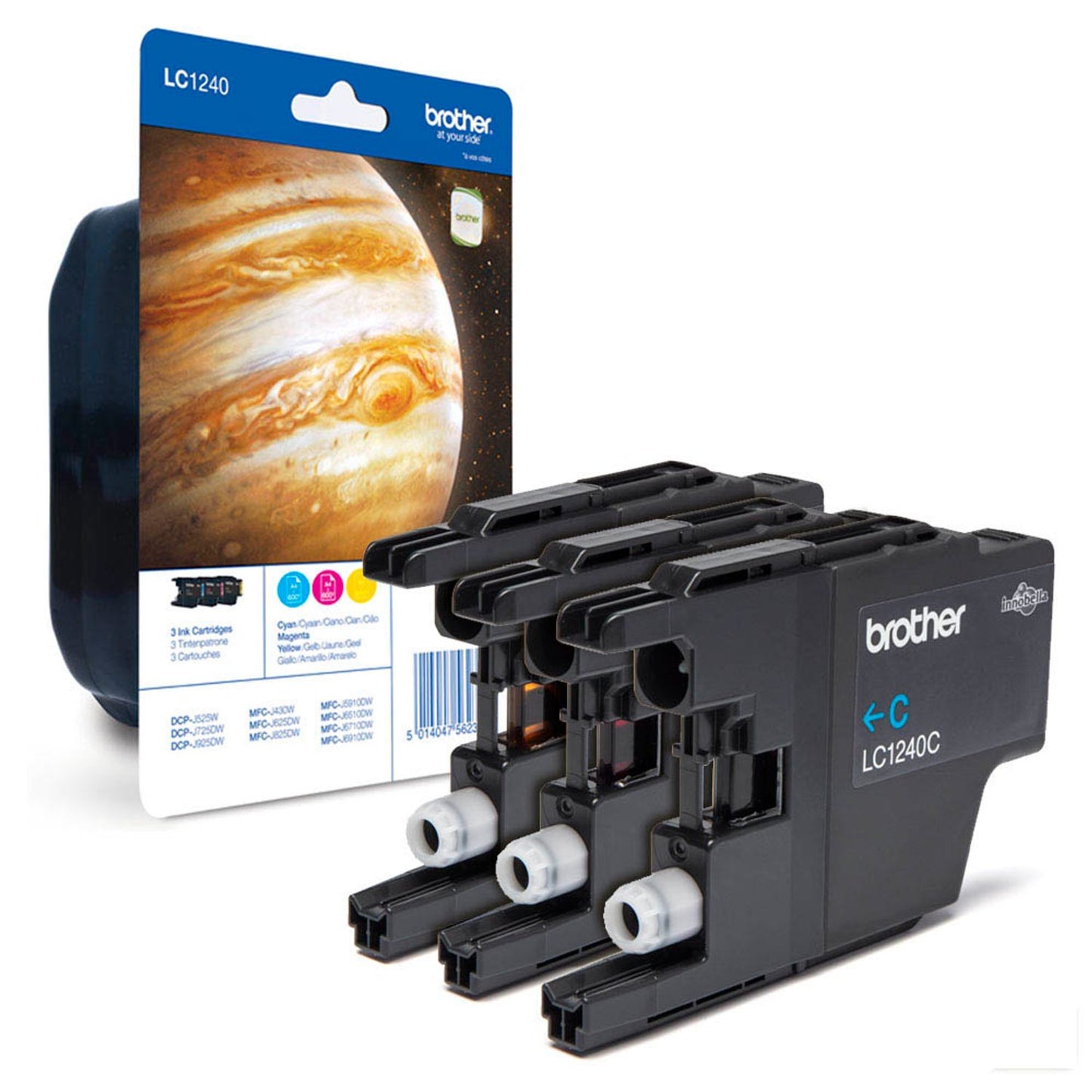 brother LC-1240RBWBPDR cyan, magenta, gelb Druckerpatronen, 3er-Set | LC1240RBWBP | 1 Pack = 3 St.
