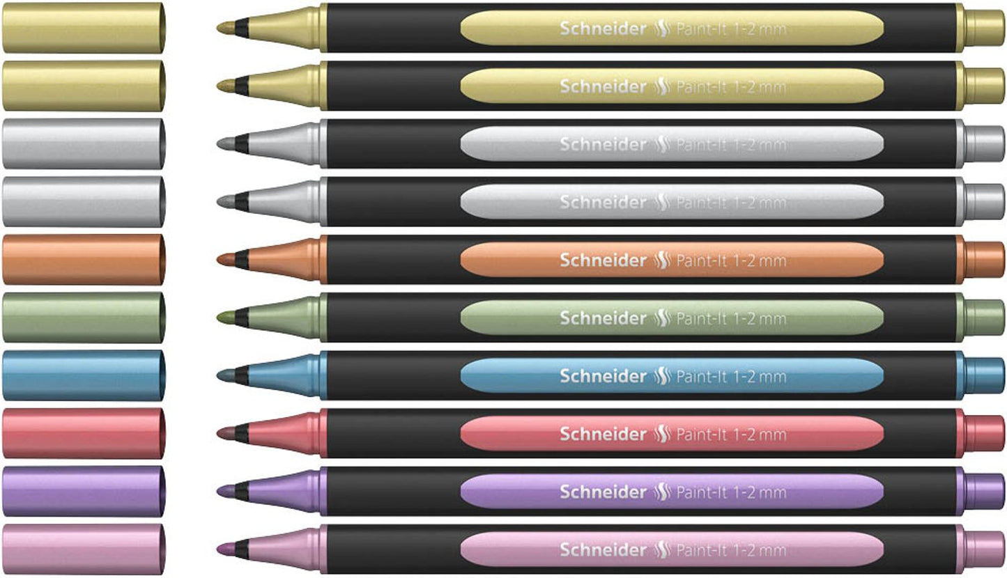 Schneider 020 Lackmarker farbsortiert 1,0 - 2,0 mm