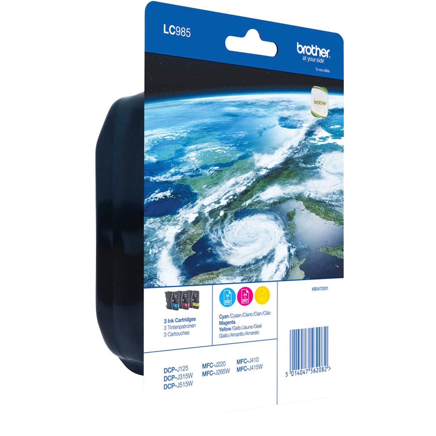 brother LC-985RBWBPDR cyan, magenta, gelb Druckerpatronen, 3er-Set | LC985RBWBPDR | 1 Pack = 3 St.