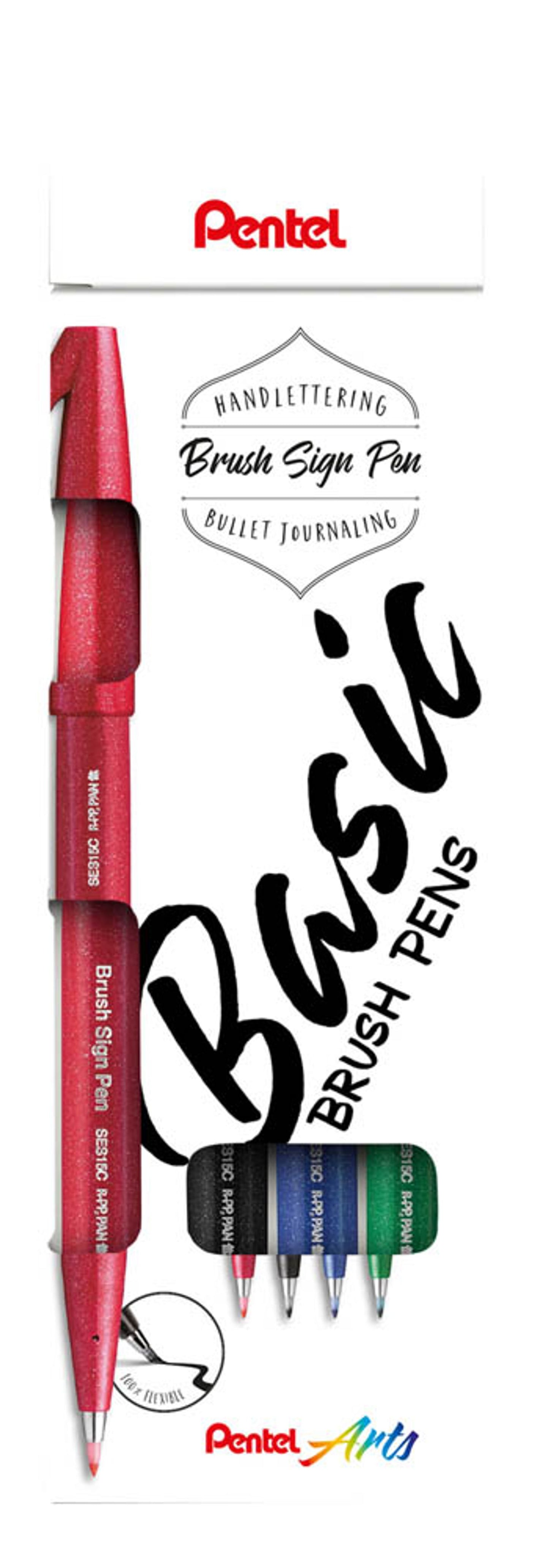Pentel SES15C Brush-Pen farbsortiert