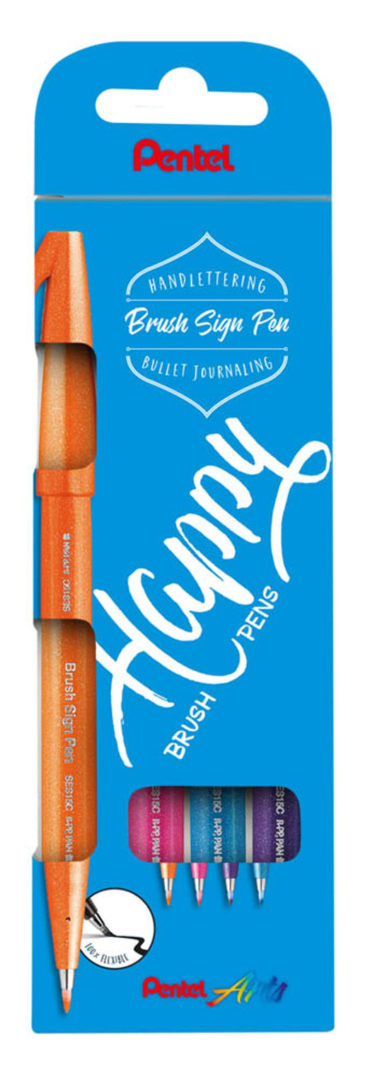 Pentel SES15C Brush-Pen farbsortiert