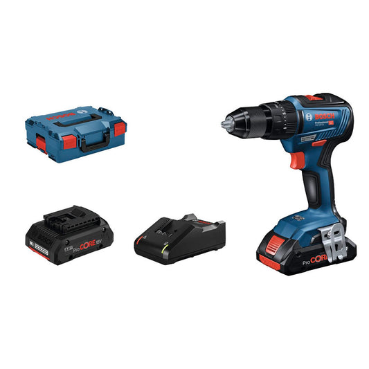 BOSCH Professional GSB 18V-55 Akku-Schlagbohrschrauber-Set 18,0 V, mit 2 Akkus | 06019H5304