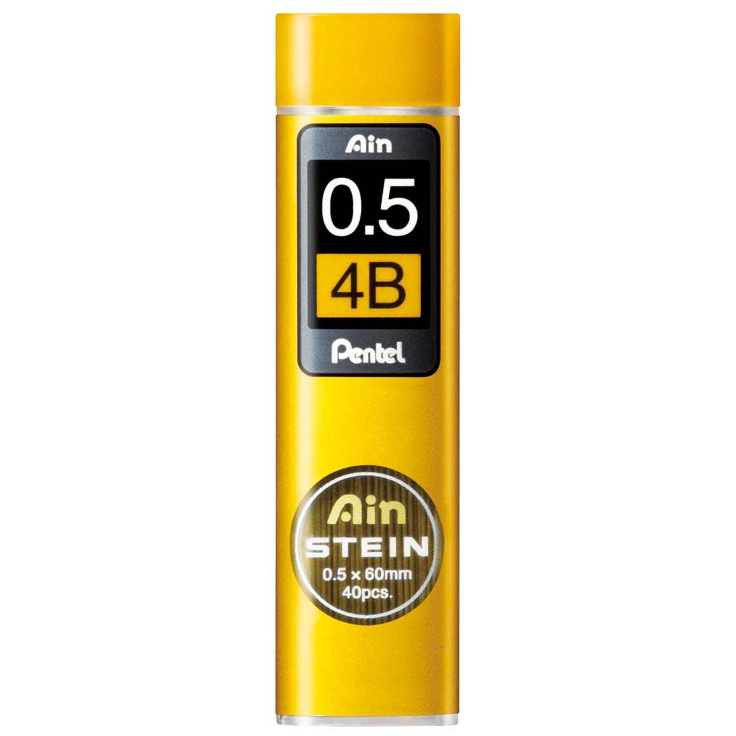 Pentel Ain Stein C275 Feinminen-Bleistiftminen schwarz 4B 0,5 mm | C275-4BO | 1 Pack = 40 St.