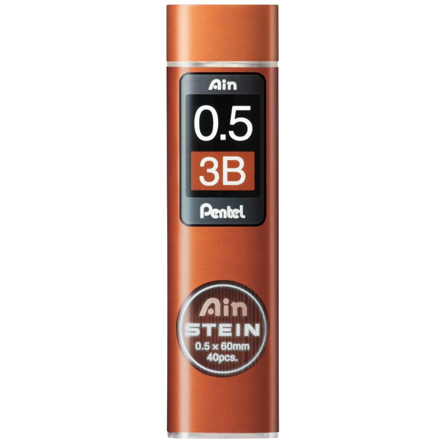Pentel Ain Stein C275 Feinminen-Bleistiftminen schwarz 3B 0,5 mm | C275-3BO | 1 Pack = 40 St.