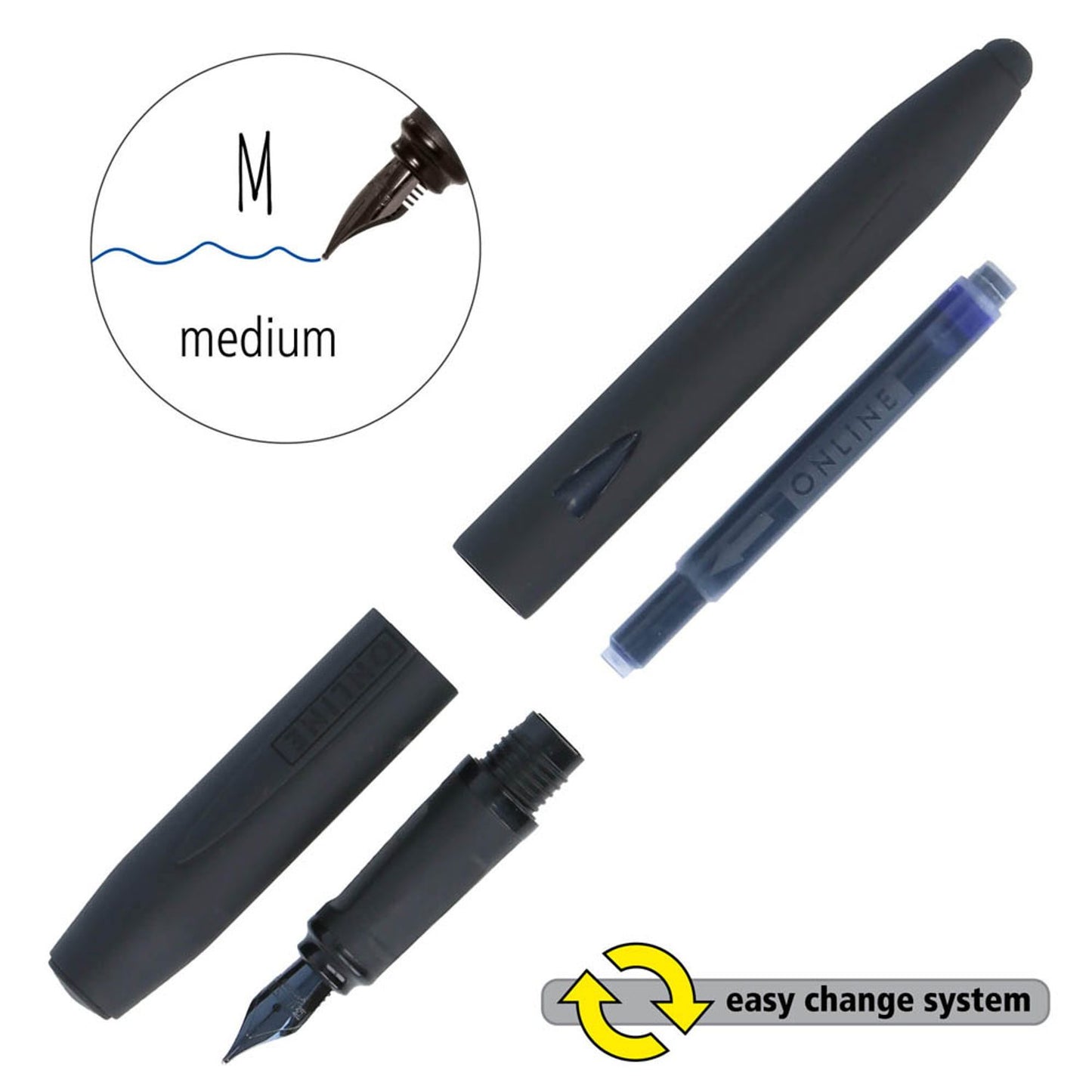 ONLINE® Nero Patronenfüller schwarz M (mittel)