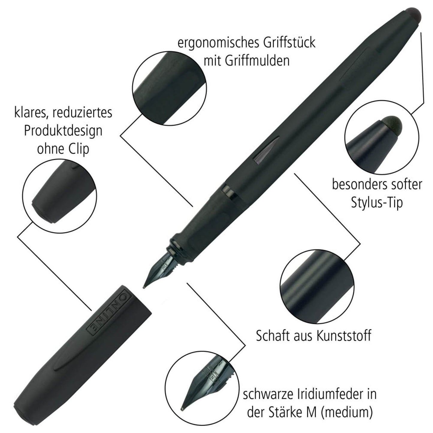 ONLINE® Nero Patronenfüller schwarz M (mittel)