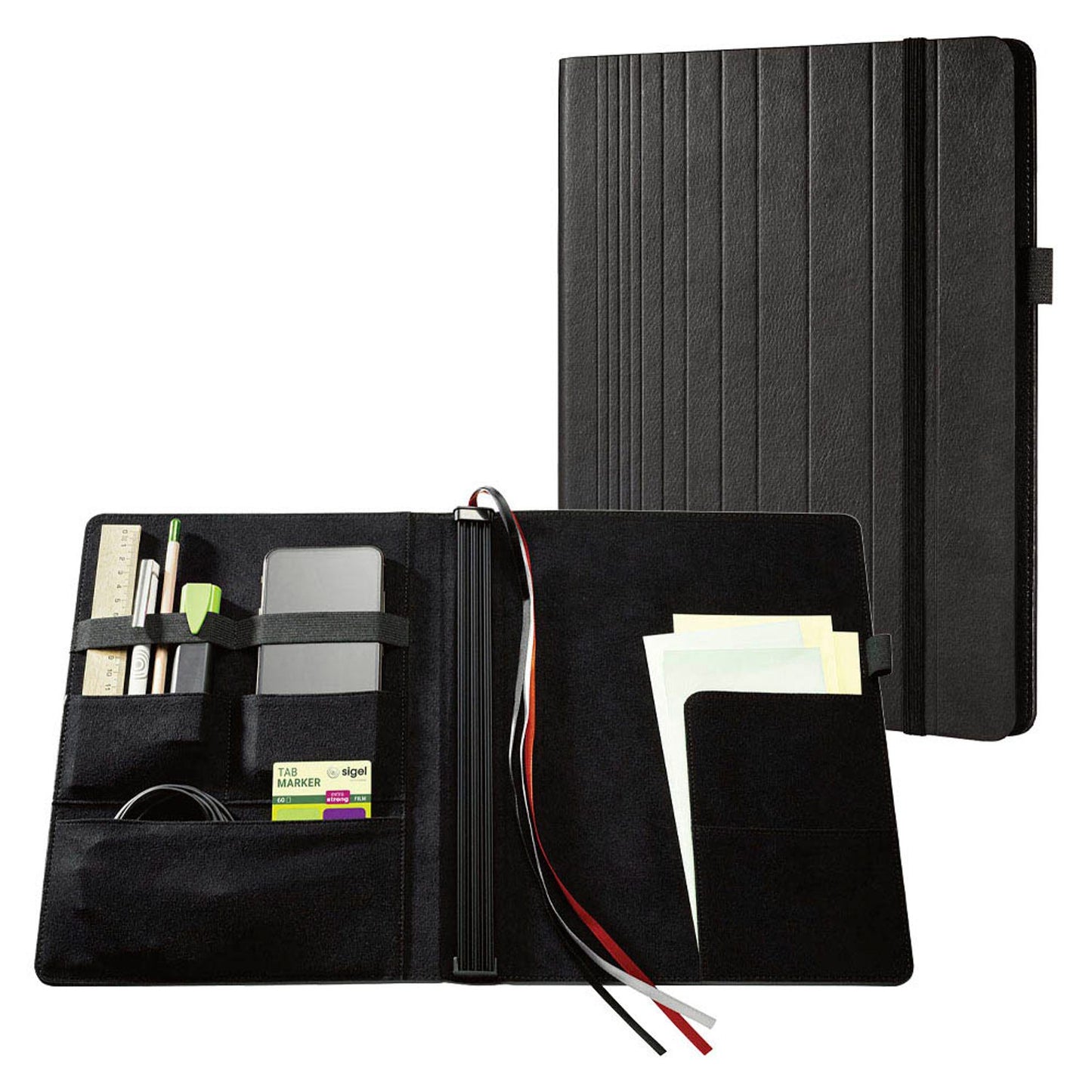 SIGEL Konferenzmappe Business Organiser Conceptum Flex Lederimitat DIN A4 schwarz | CF110