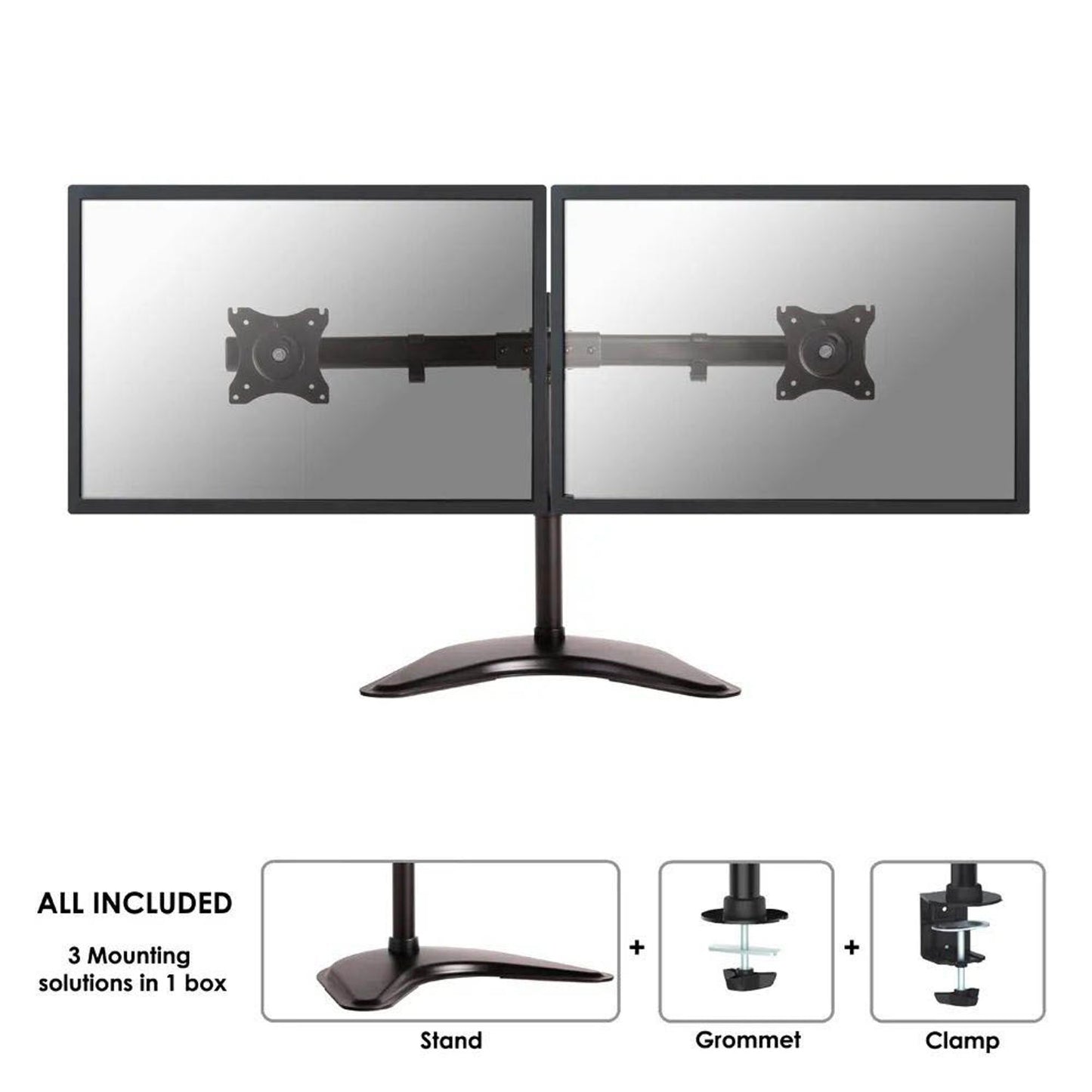 Neomounts Monitor-Halterung NM-D335 schwarz für 2 Monitore, Tischständer | NM-D335DBLACK