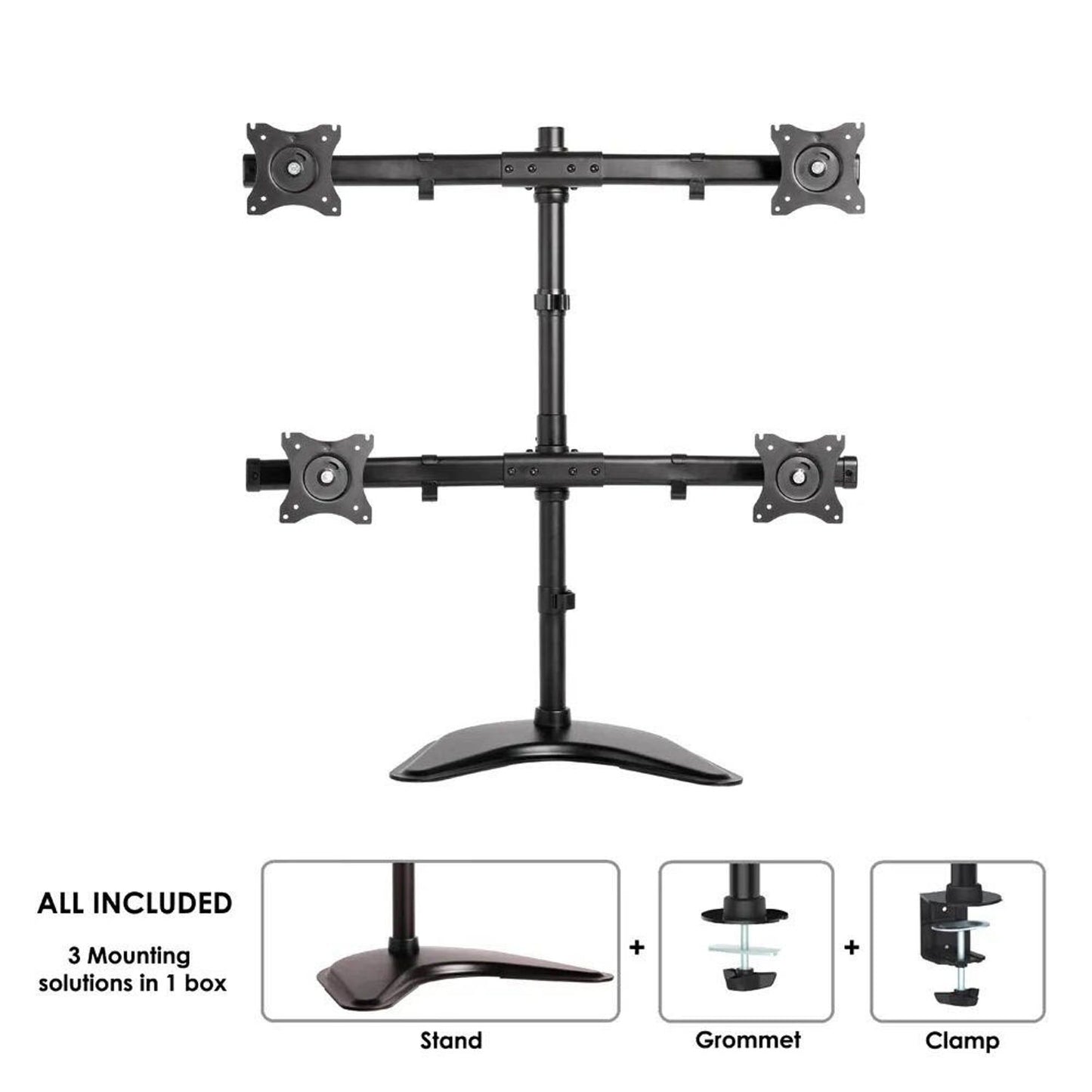 Neomounts Monitor-Halterung NM-D335D4 schwarz für 4 Monitore, Tischständer | NM-D335D4BLACK