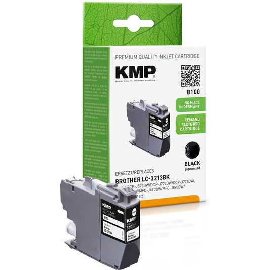 KMP B100 schwarz Druckerpatrone kompatibel zu brother LC-3213BK | 1539,4001