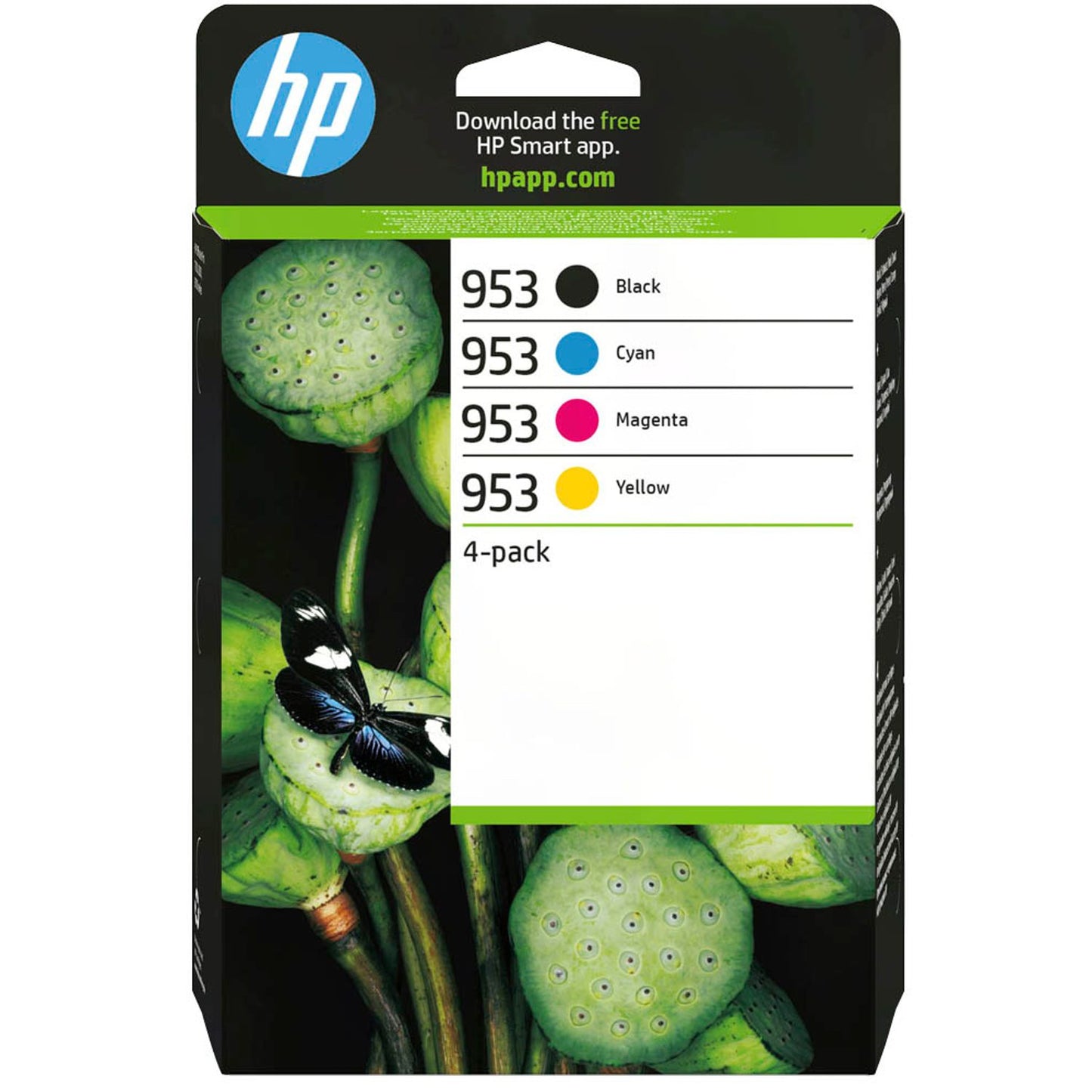 HP 953 () schwarz, cyan, magenta, gelb Druckerpatronen, 4er-Set | 6ZC69AE | 1 Pack = 4 St.