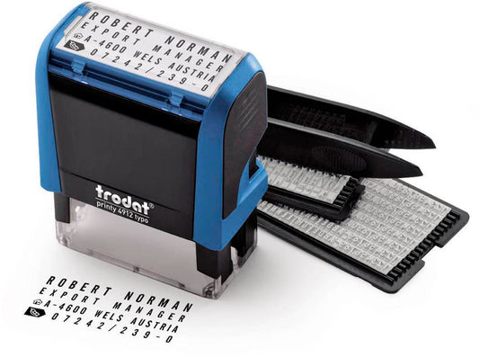 trodat Textstempel, individualisierbar printy selbstfärbend schwarz ohne Logo