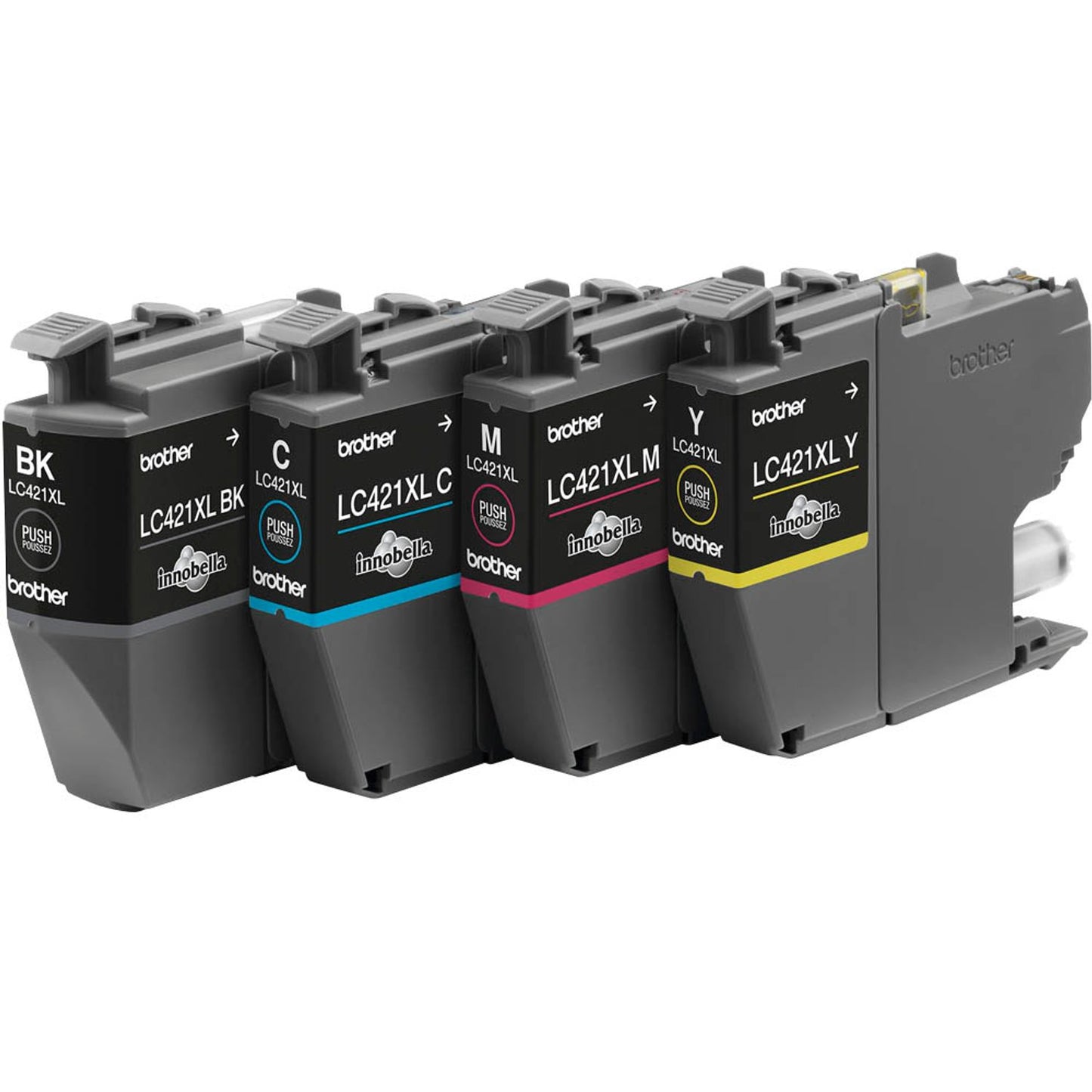 brother LC-421XLVAL schwarz, cyan, magenta, gelb Druckerpatronen, 4er-Set | LC421XLVAL | 1 Pack = 4 St.