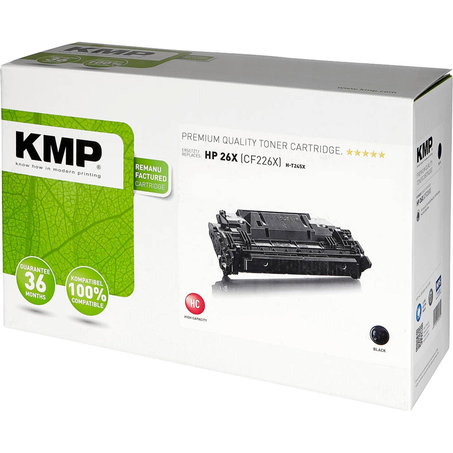 KMP H-T245X schwarz Toner kompatibel zu HP 26X; Canon 052H(CF226X; 2200C002) | 2539,3000