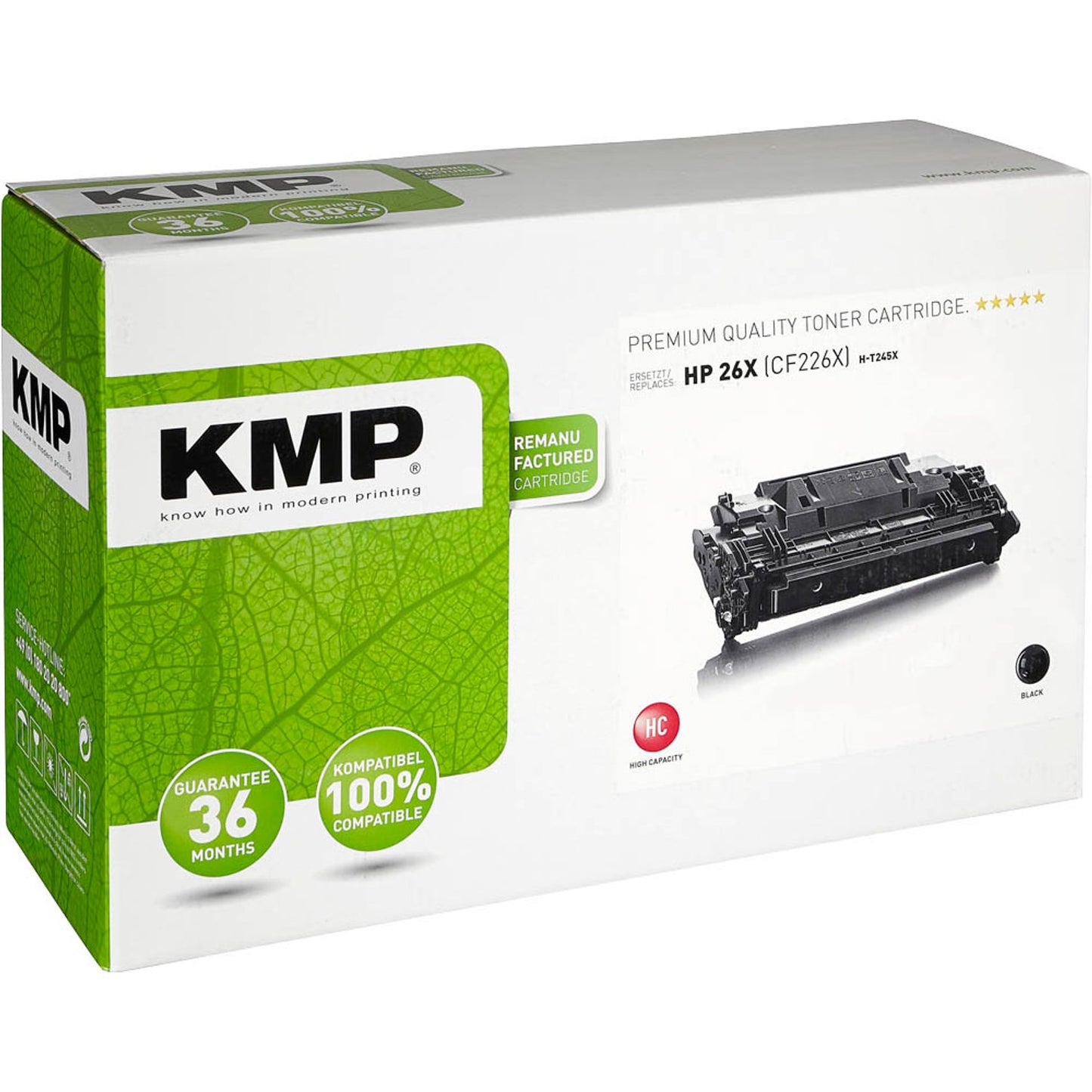 KMP H-T245X schwarz Toner kompatibel zu HP 26X; Canon 052H(CF226X; 2200C002) | 2539,3000