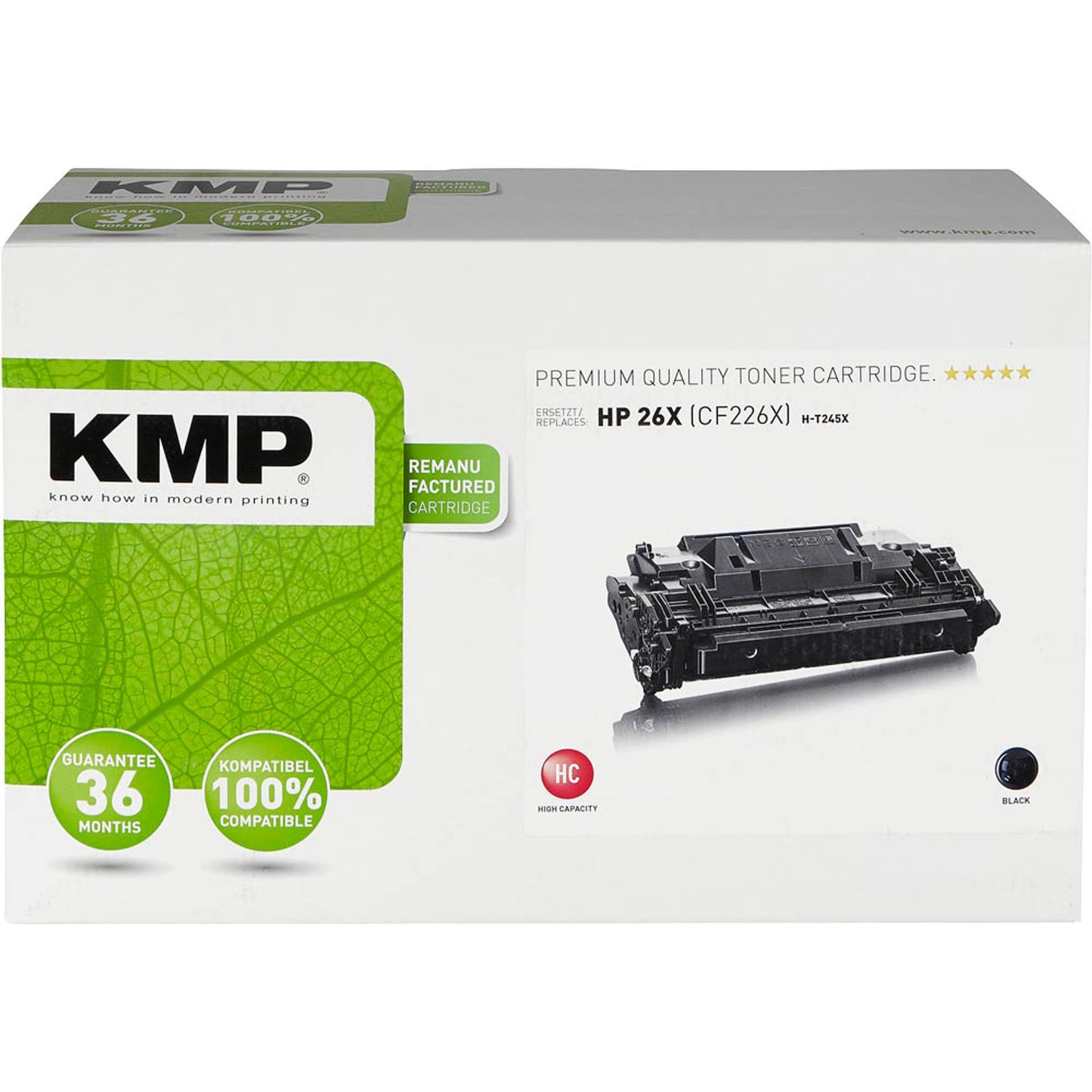 KMP H-T245X schwarz Toner kompatibel zu HP 26X; Canon 052H(CF226X; 2200C002) | 2539,3000