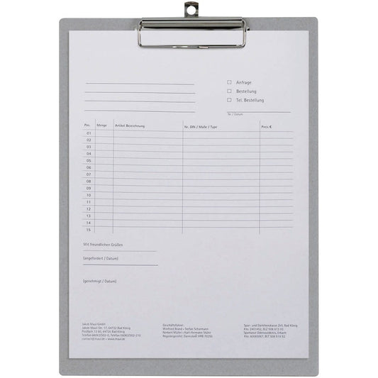 MAUL Klemmbrett creative DIN A4 grau Karton | 2381082