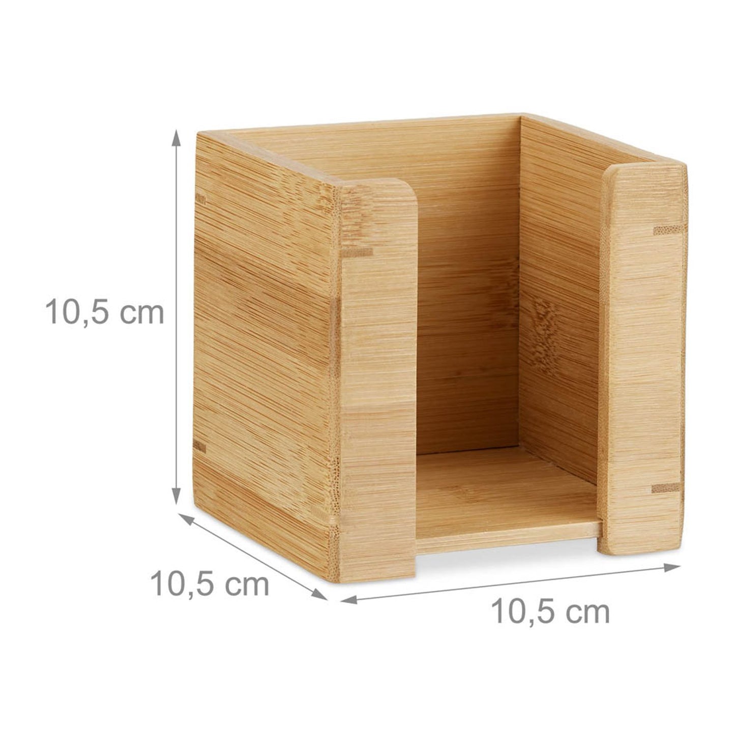 relaxdays Zettelbox braun inkl. 900 Notizzettel | 10022190_0