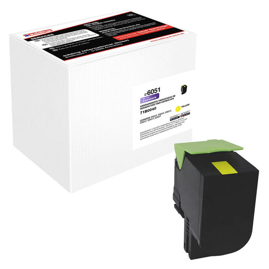 edding EDD-6051 gelb Toner kompatibel zu LEXMARK 71B0040/71B20Y0 | 18-6051