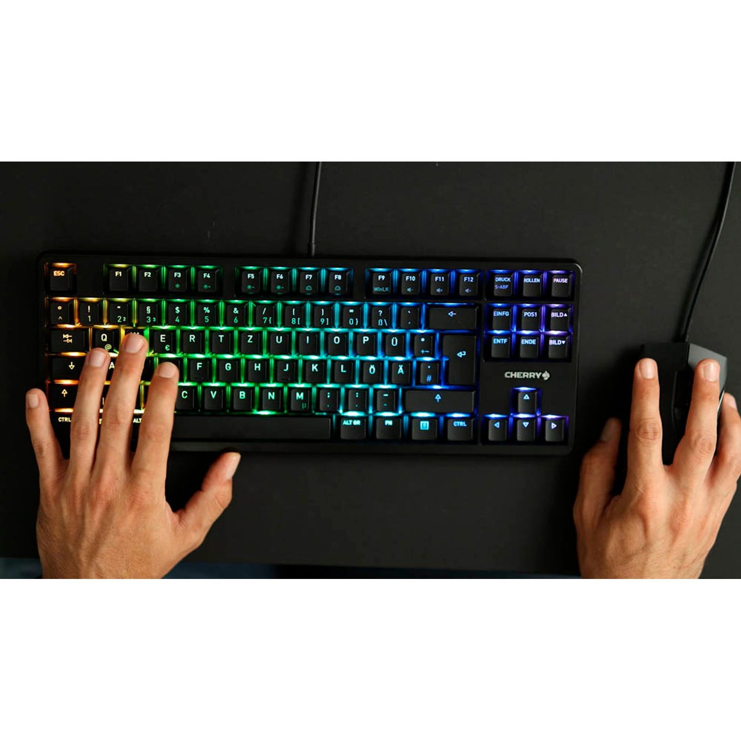 CHERRY G80-3000N RGB TKL Tastatur kabelgebunden schwarz | G80-3833LWBDE-2