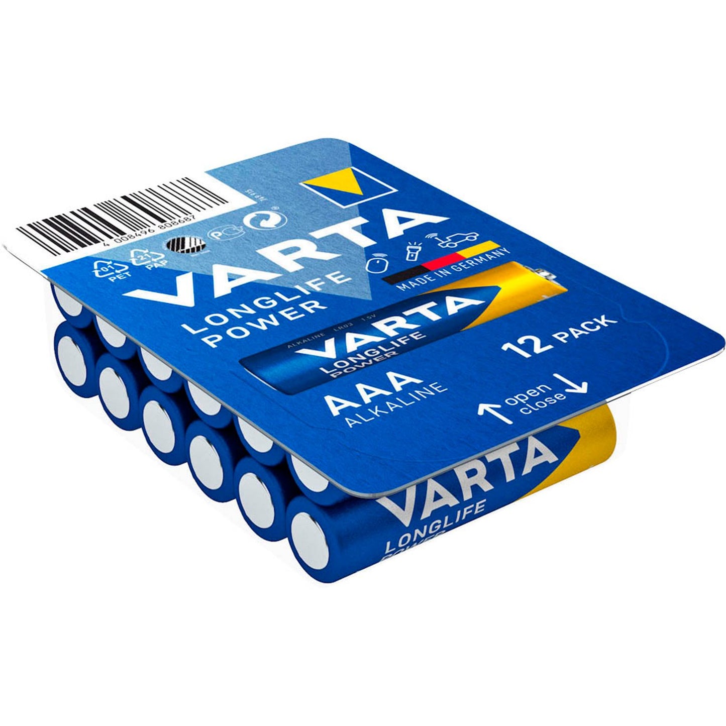 VARTA Batterien LONGLIFE Power Micro AAA 1,5 V | 4903301112 | 1 Pack = 12 St.
