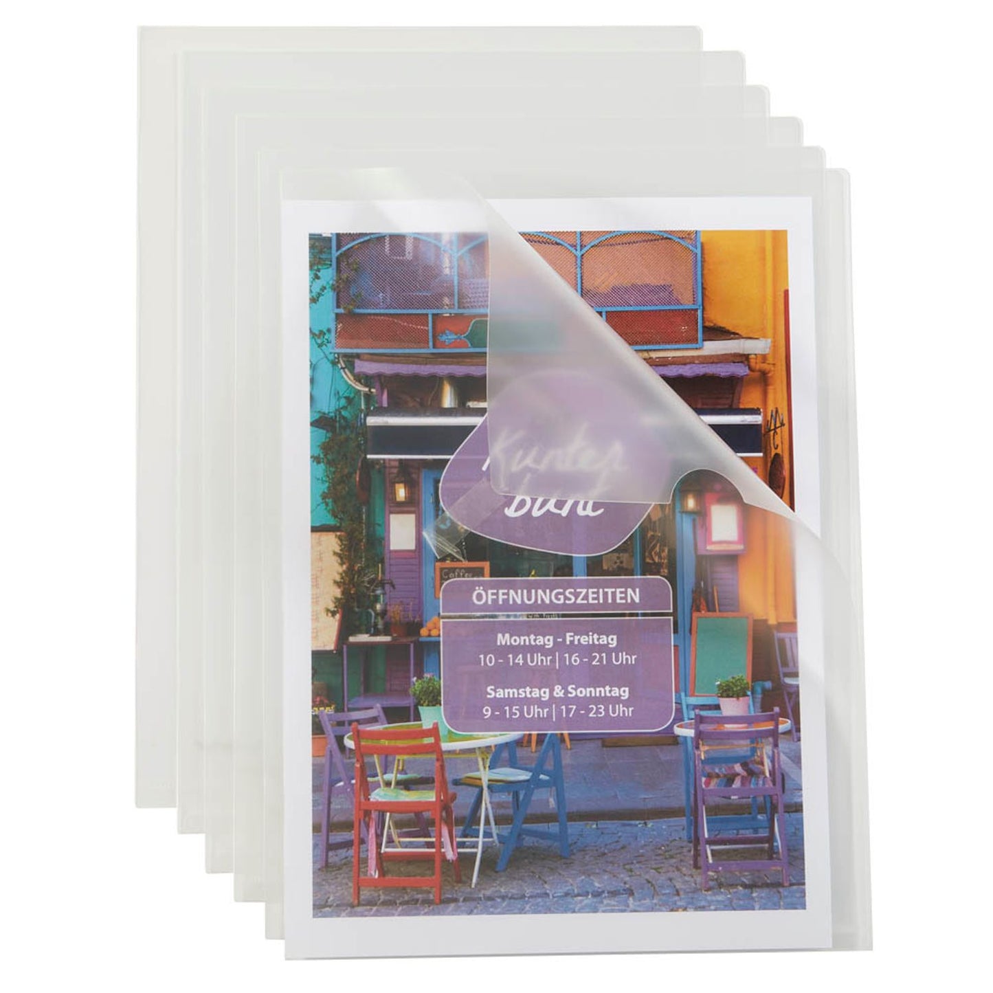 FolderSys Sichthüllen Premium DIN A4 transparent genarbt 0,20 mm | 40005-04 | 1 Pack = 10 St.