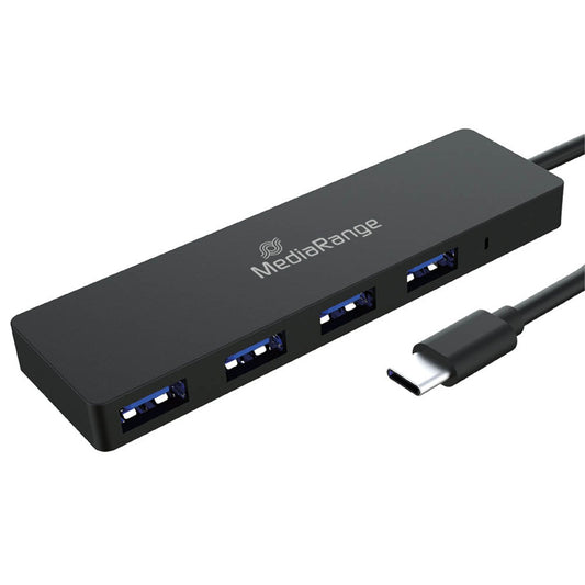 MediaRange USB-Hub 4-fach schwarz | MRCS508