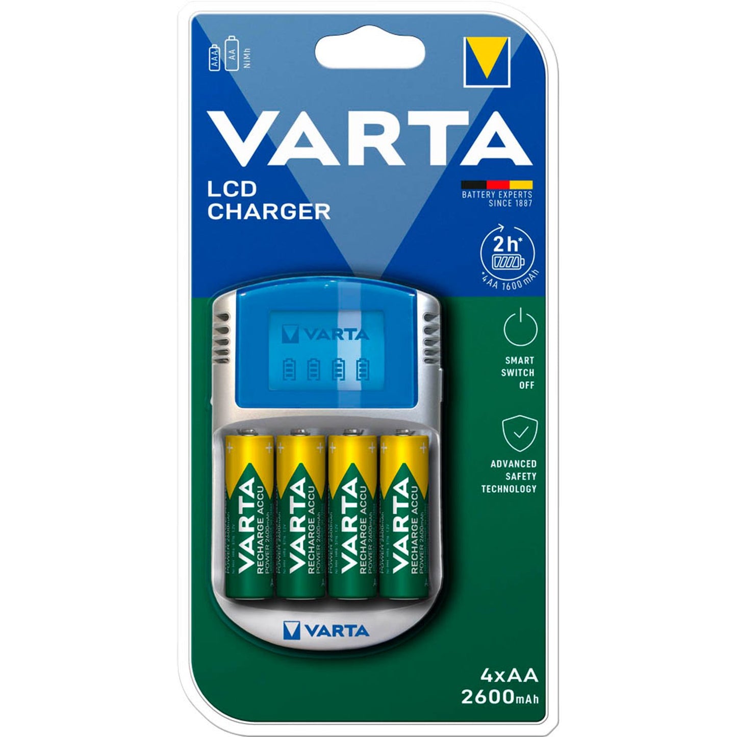 VARTA LCD CHARGER Akku-Ladegerät inkl. Akkus | 57070201451