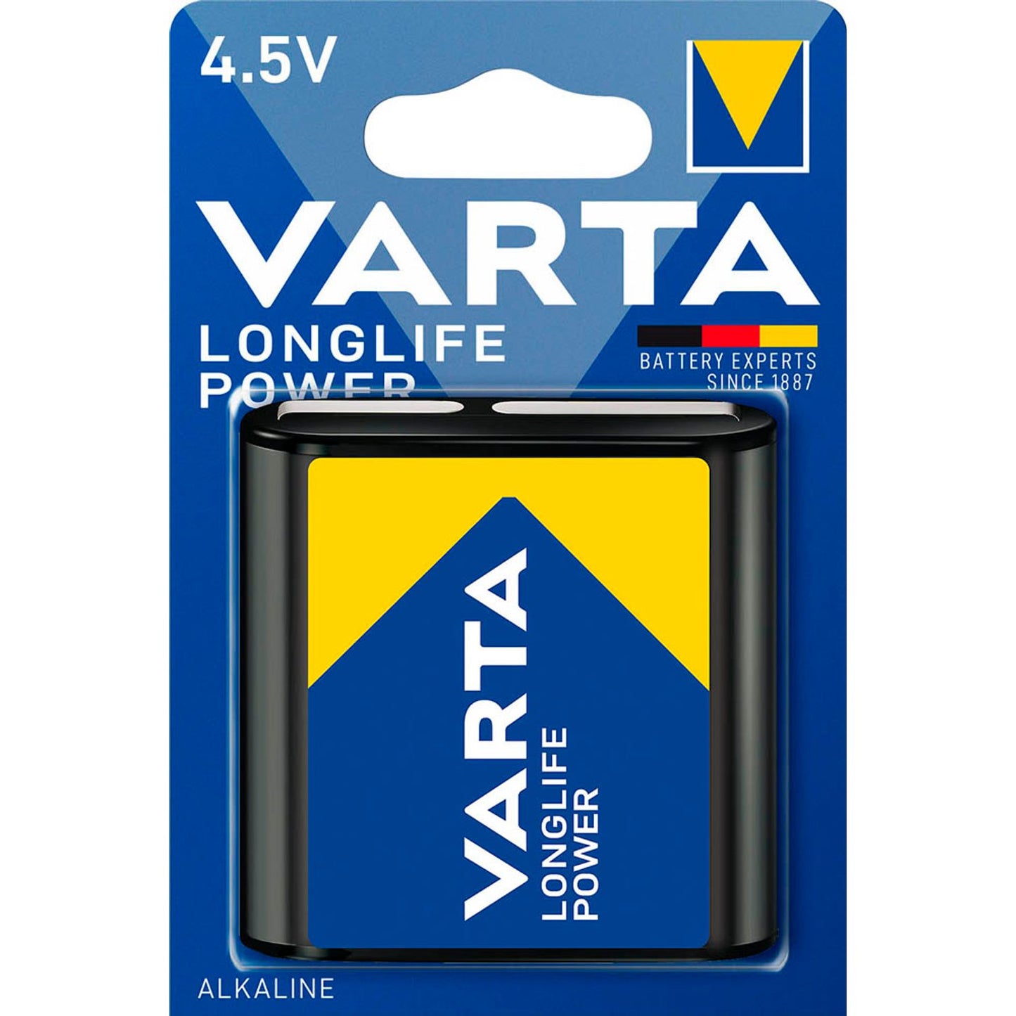 VARTA Batterie Longlife Power Flachbatterie 4,5 V | 4912121411
