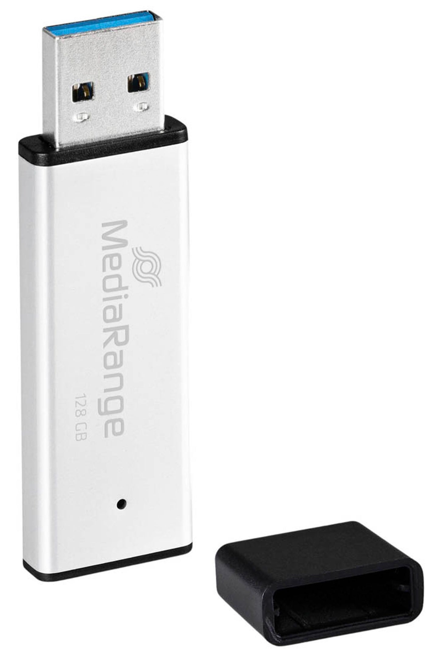 MediaRange USB-Stick silber, schwarz