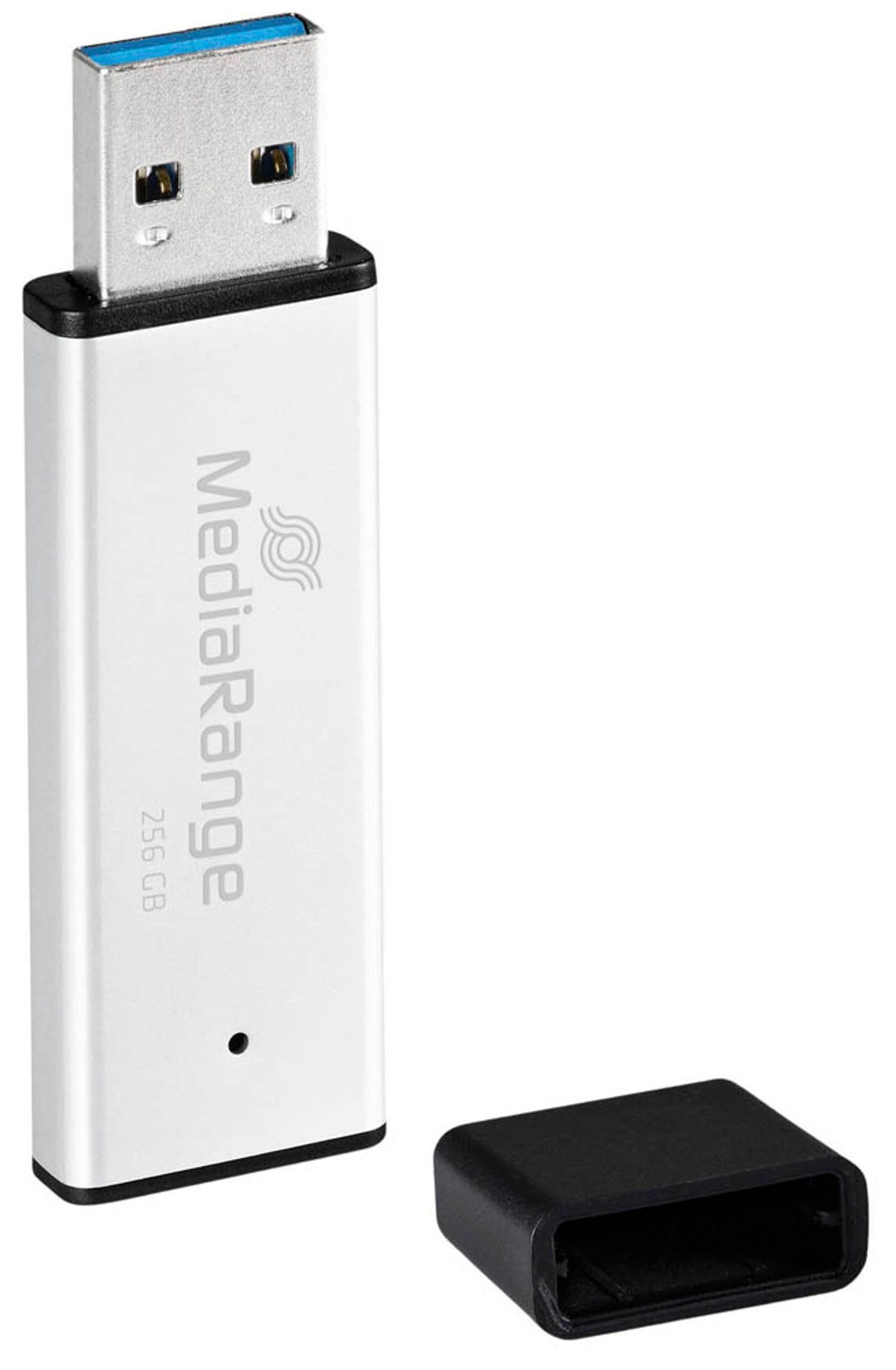 MediaRange USB-Stick silber, schwarz