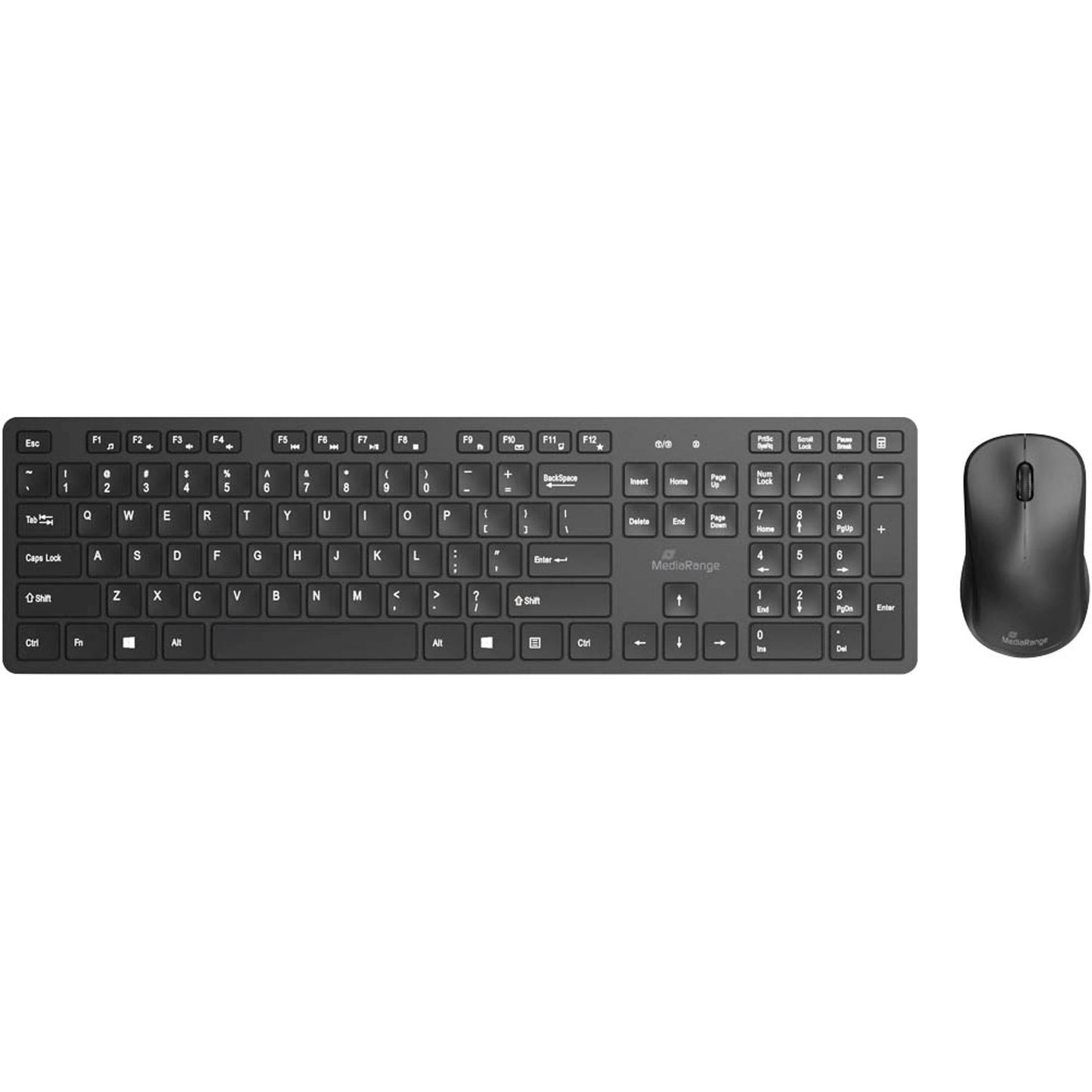 MediaRange Tastatur-Maus-Set kabellos schwarz | MROS107