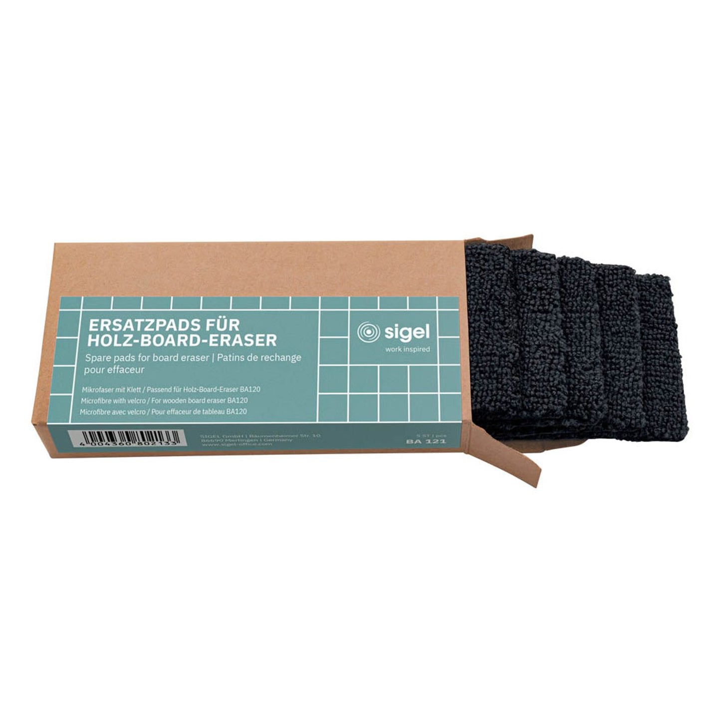 SIGEL Löschpapier für Tafellöscher | BA121 | 1 Pack = 5 St.