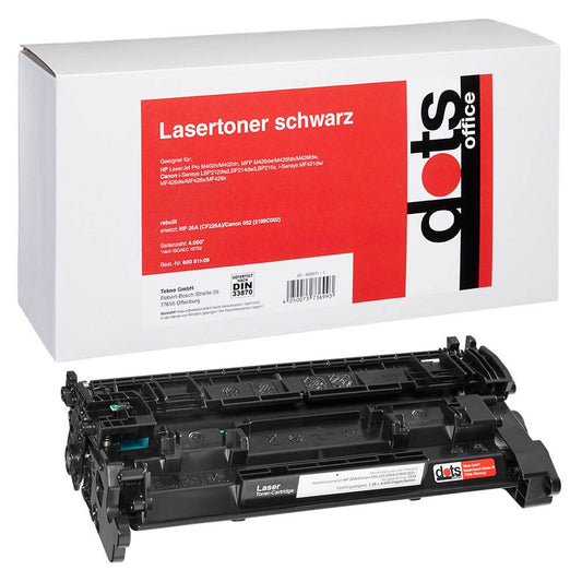 dots schwarz Toner kompatibel zu HP 26A; Canon 052(CF226A; 2199C002) | 2539,0000-DOTS