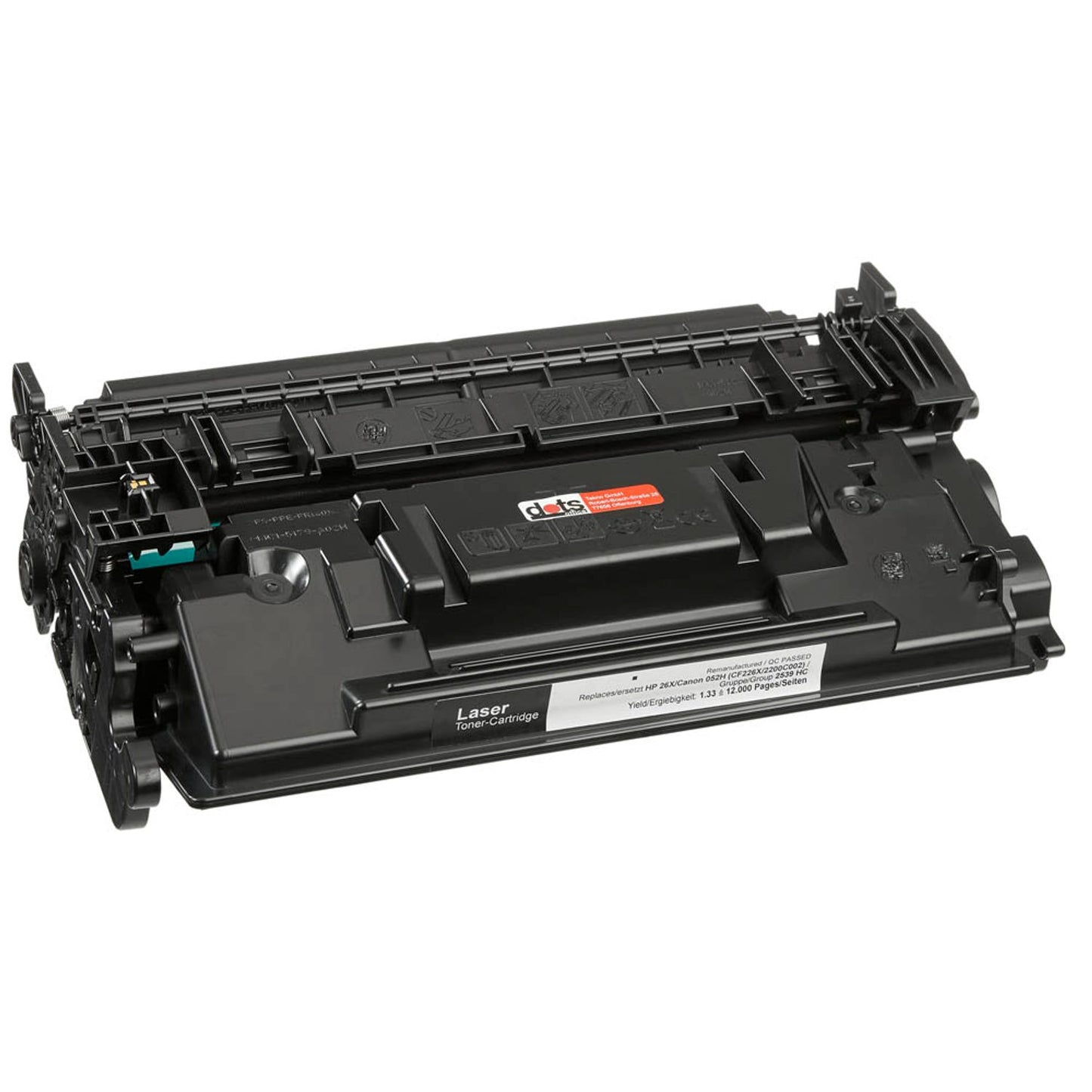 dots schwarz Toner kompatibel zu HP 26X; Canon 052H(CF226X; 2200C002) | 2539,3000-DOTS