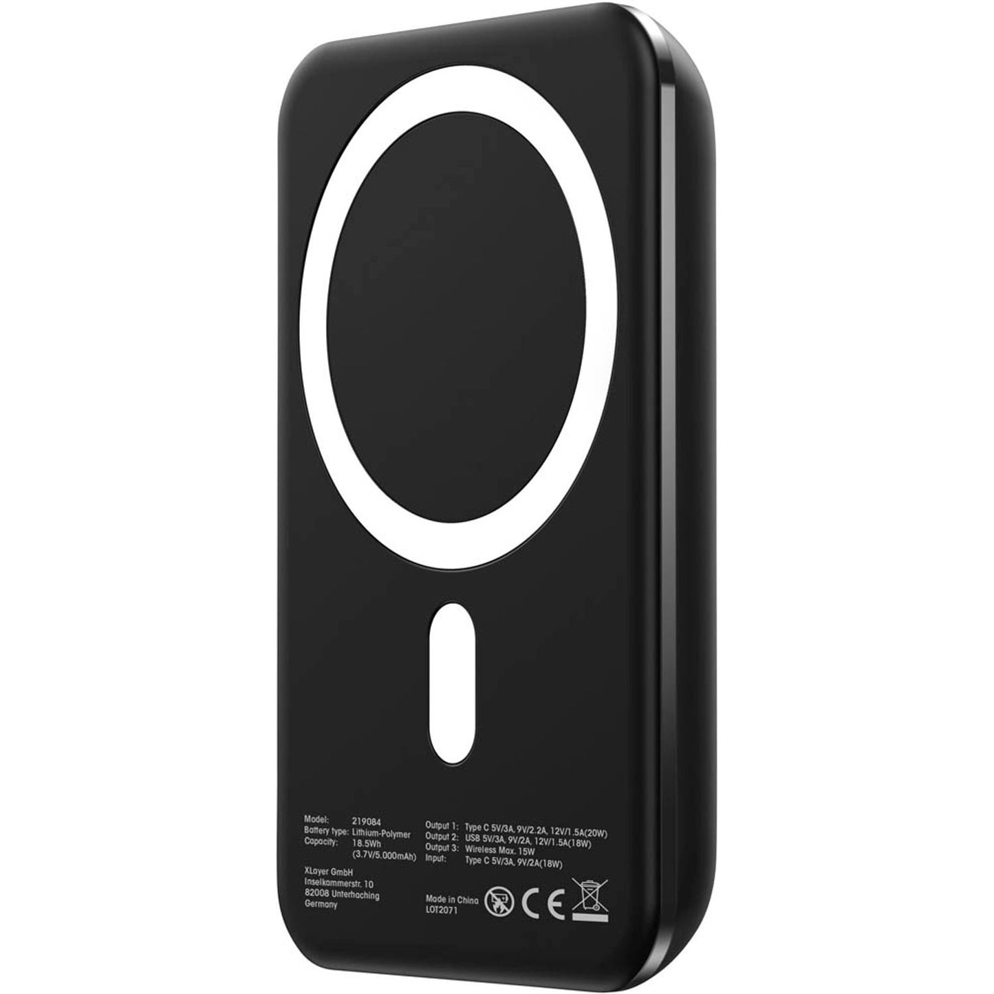 XLAYER Magnetic PD wireless Powerbank 5.000 mAh schwarz | 219084