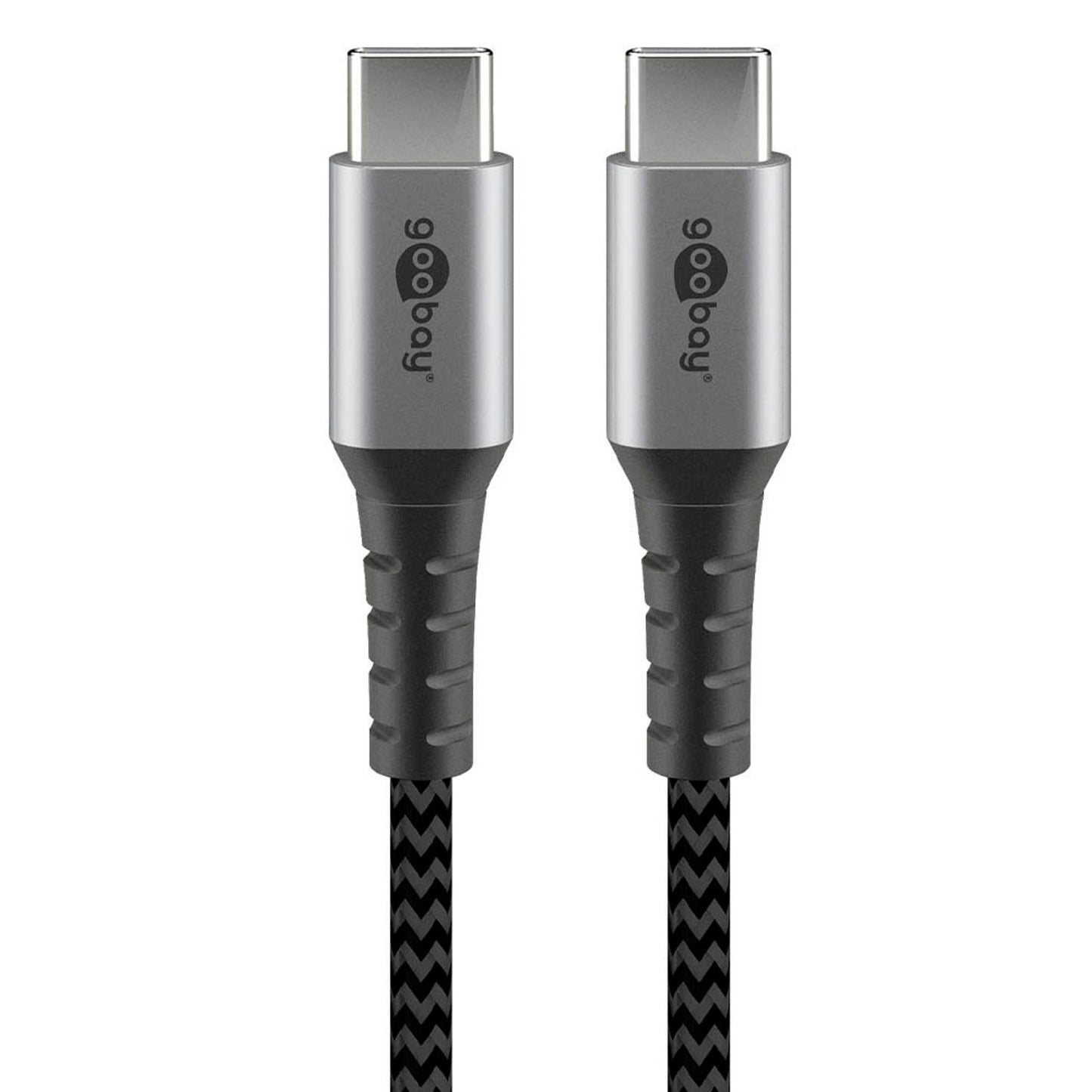goobay USB C Kabel schwarz, grau, 1 St.
