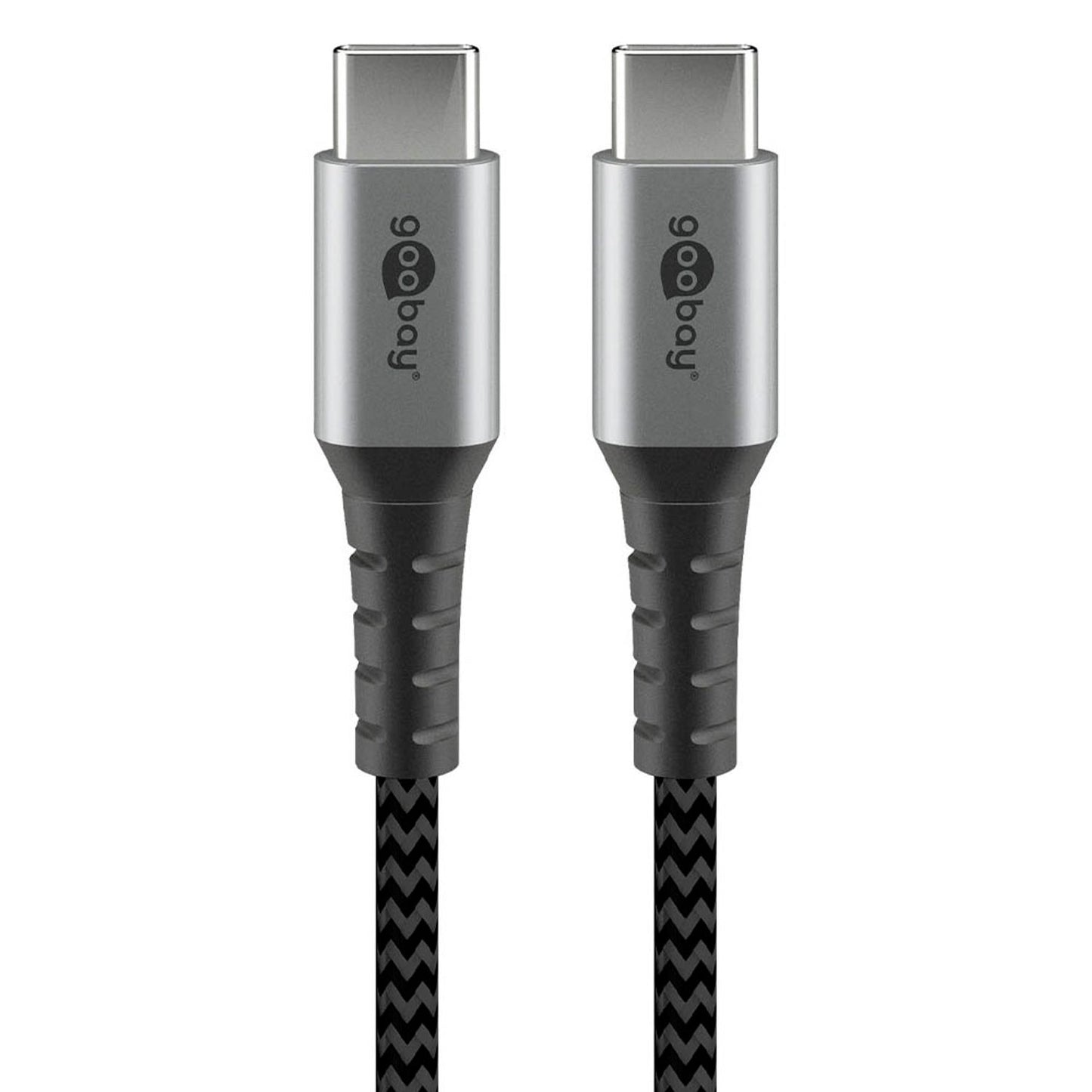 goobay USB C Kabel schwarz, grau, 1 St.