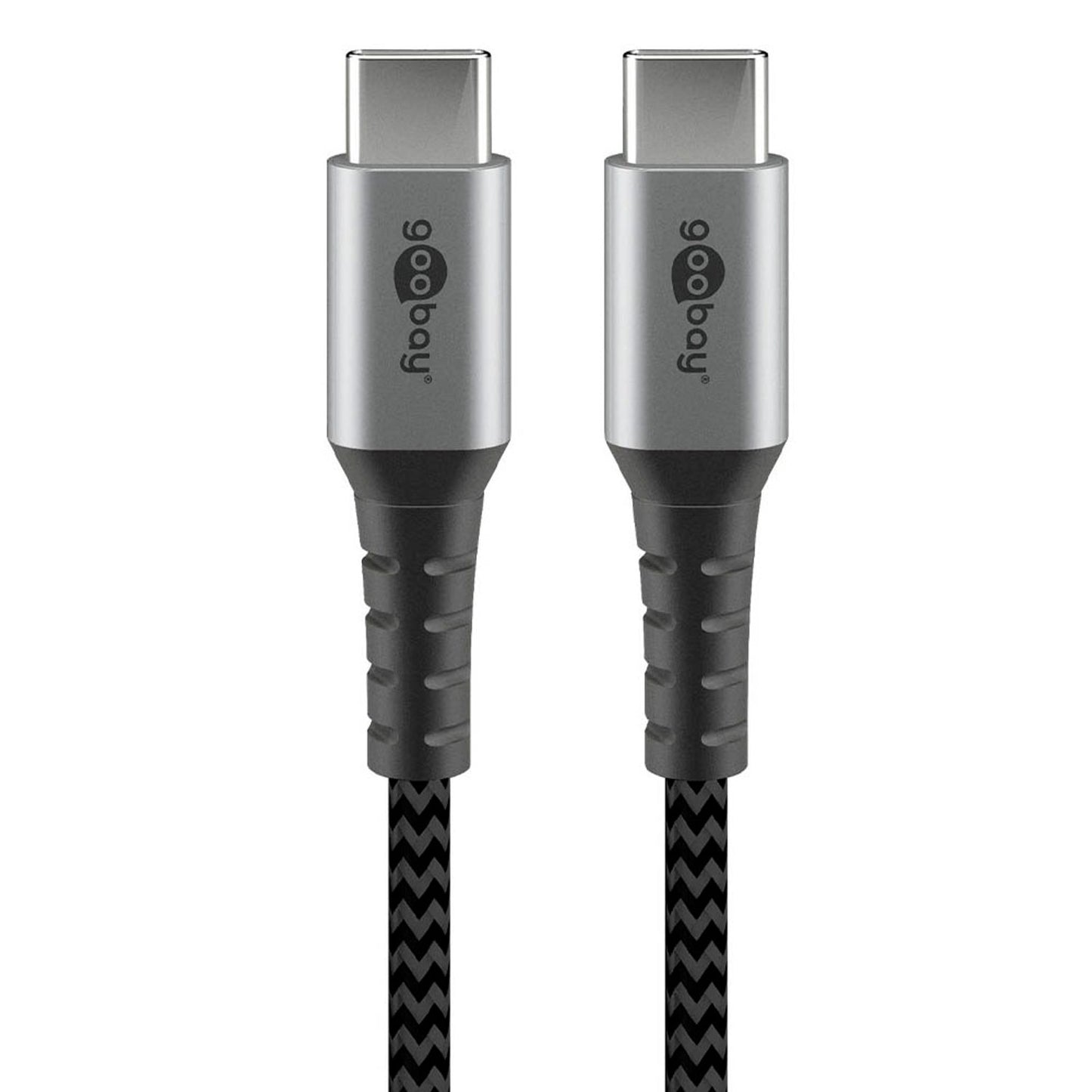 goobay USB C Kabel schwarz, grau, 1 St.