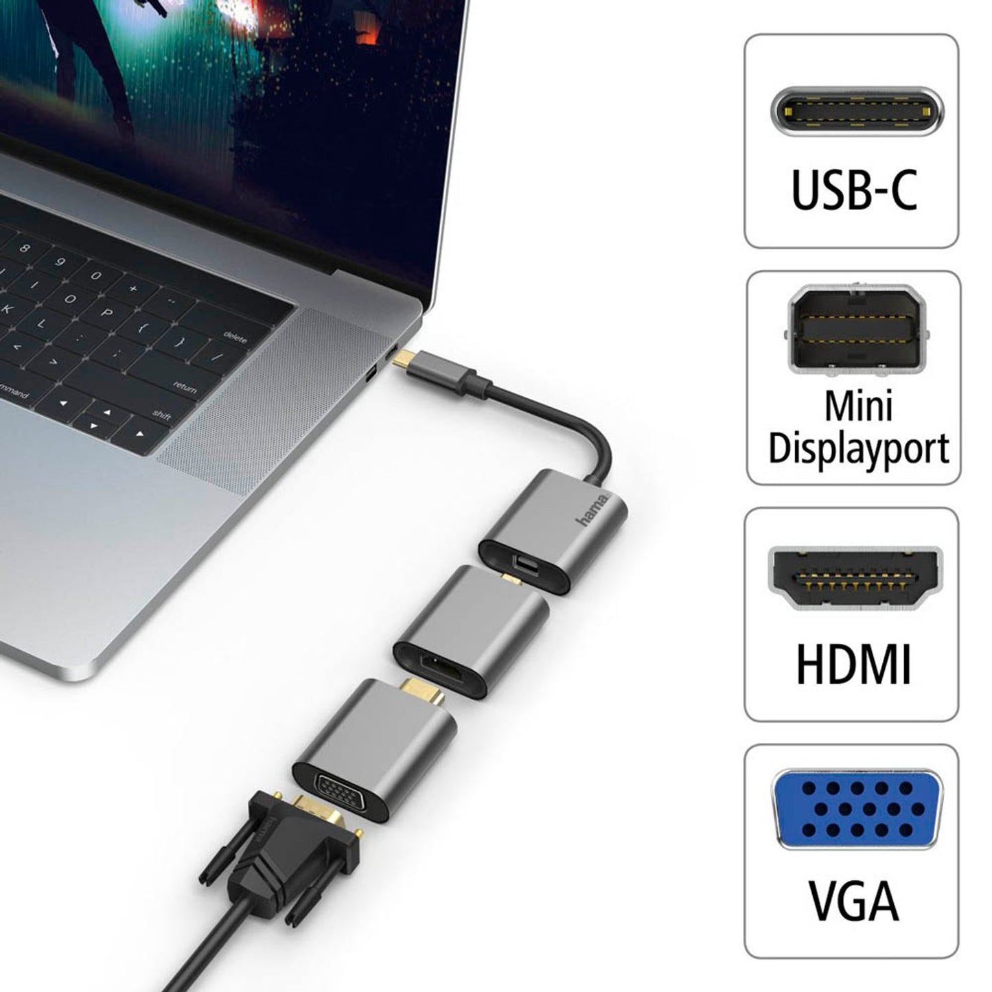 hama 6in1 USB C Multiport Adapter | 200306