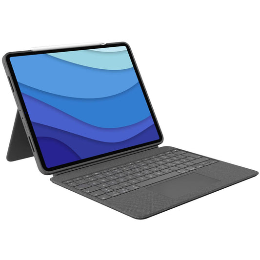 Logitech COMBO TOUCH Tablet-Tastatur grau geeignet für Apple iPad Pro 12,9" 5. Gen (2021), Apple iPad Pro 12,9" 6. Gen (2022) | 920-010208