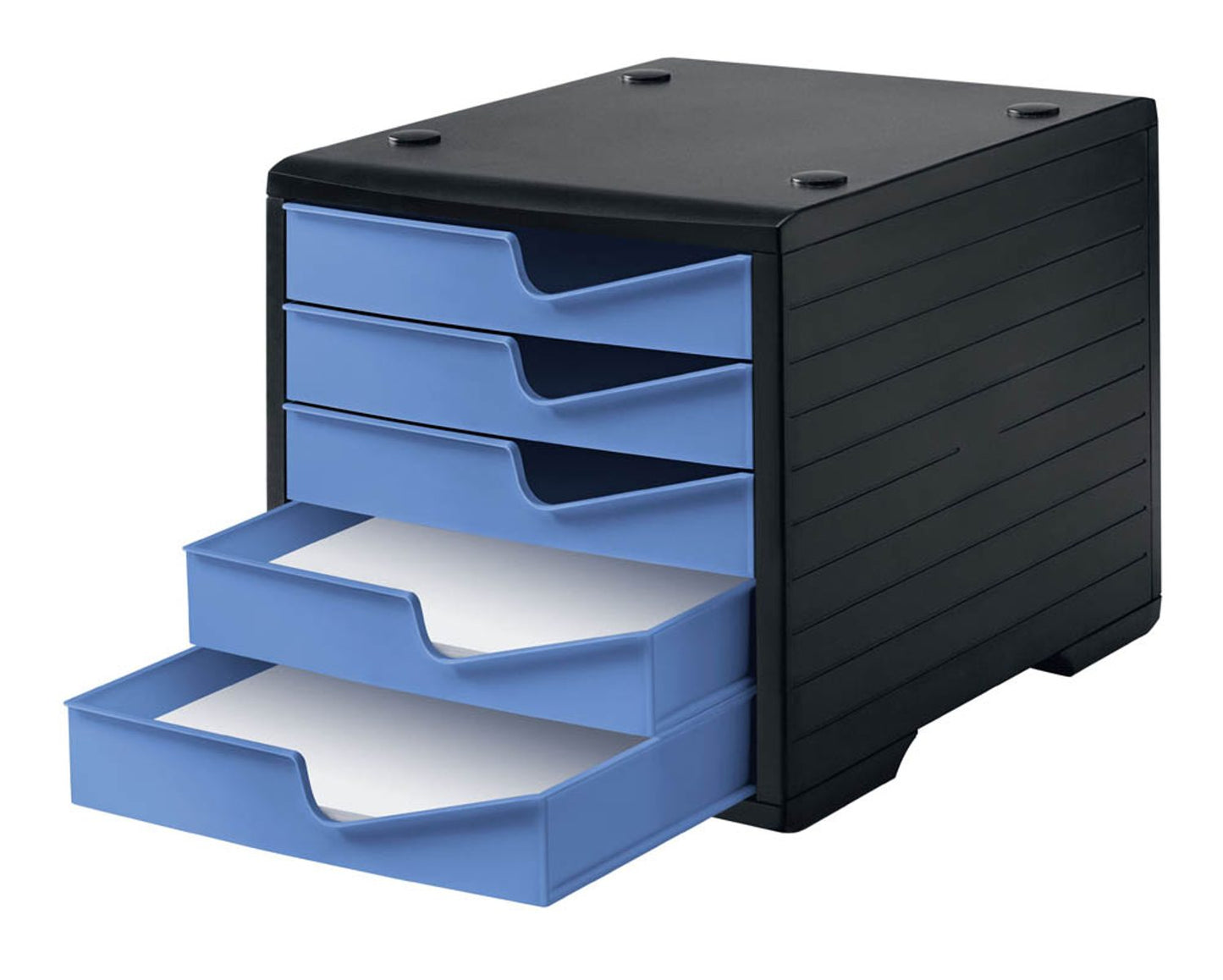 styro Schubladenbox styroswingbox, DIN A4 mit 5 Schubladen