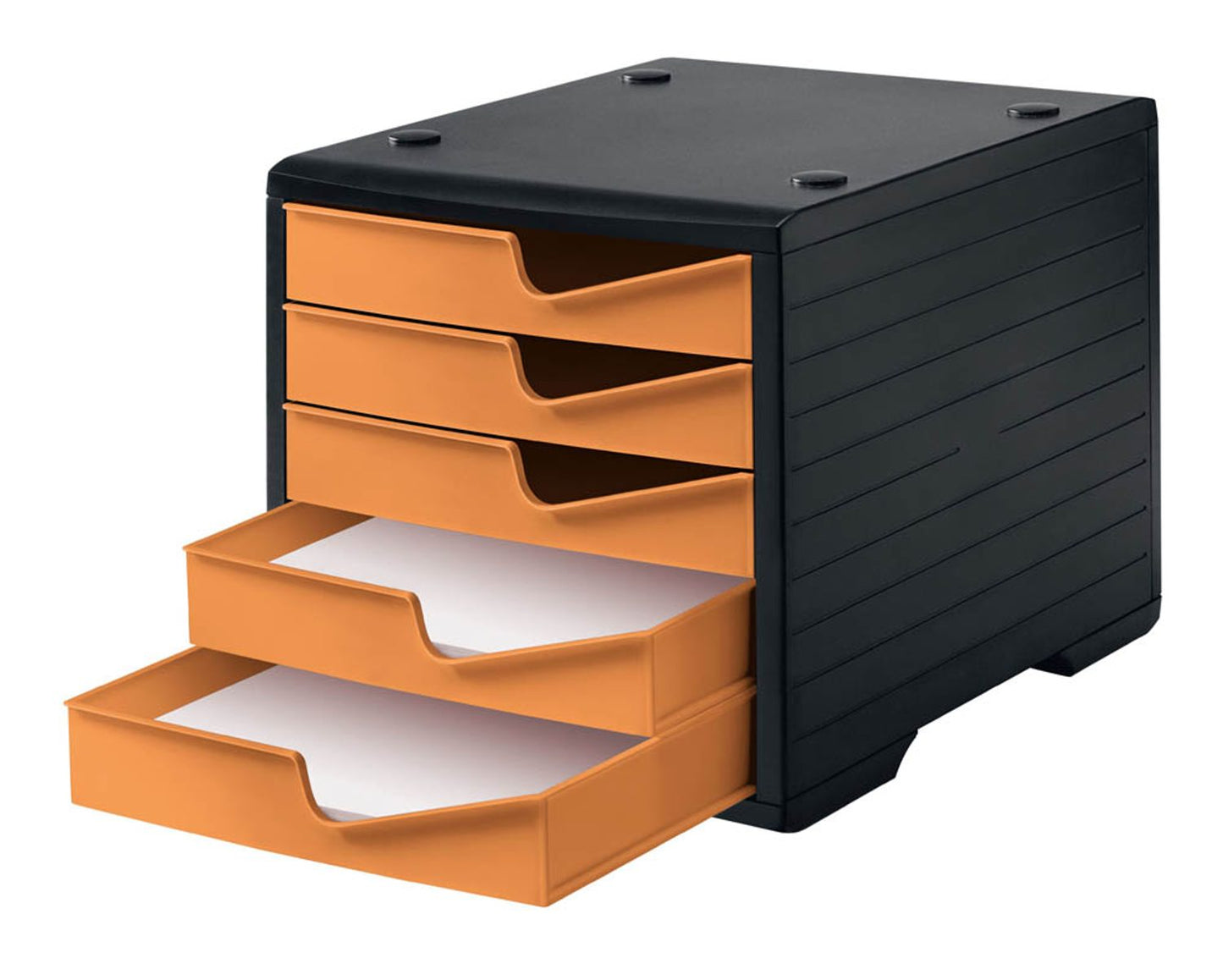 styro Schubladenbox styroswingbox, DIN A4 mit 5 Schubladen