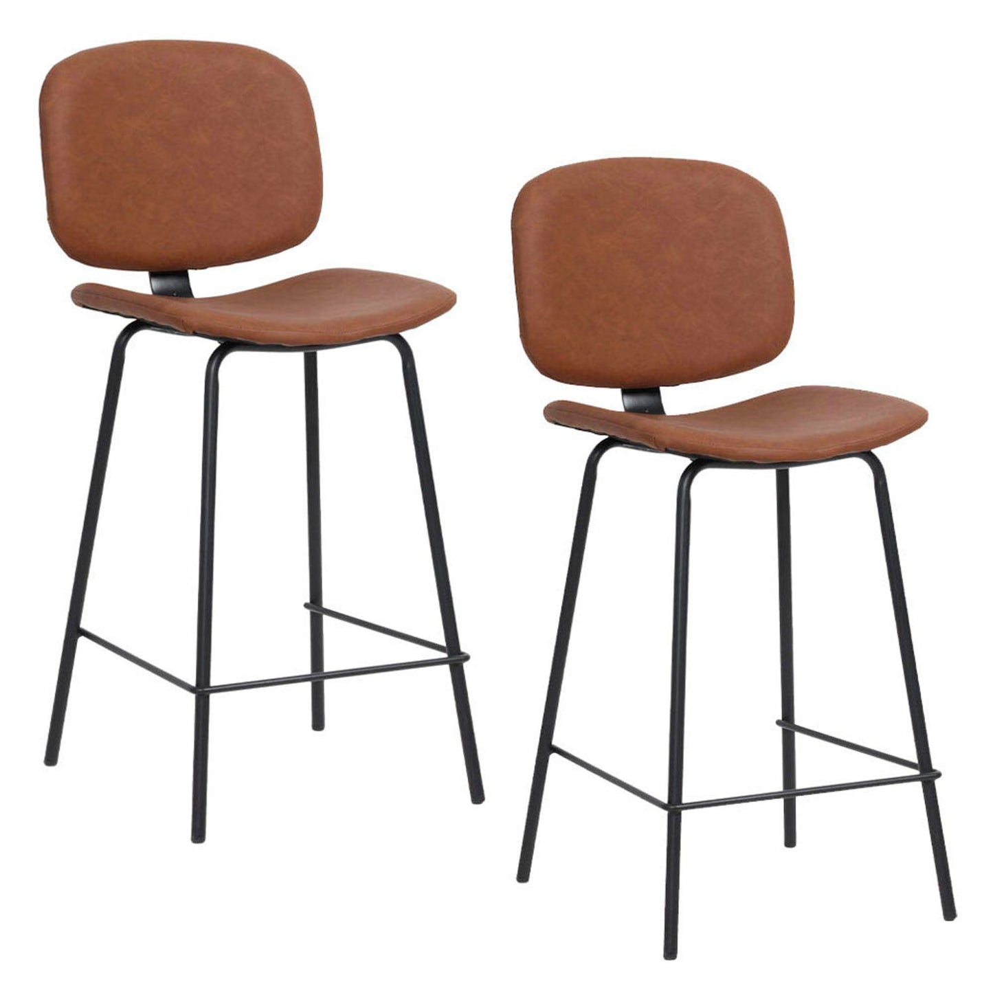 meet powered by PAPERFLOW Barhocker VINTAGE braun Kunstleder | THVINX2.01.16 | 1 Pack = 2 St.