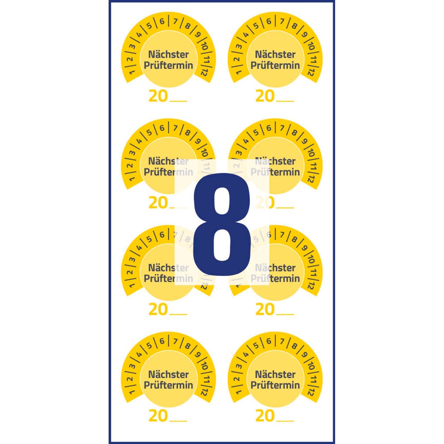 AVERY Zweckform Prüfplaketten gelb 30,0 x 30,0 mm | 7905 | 1 Pack = 10 Blatt