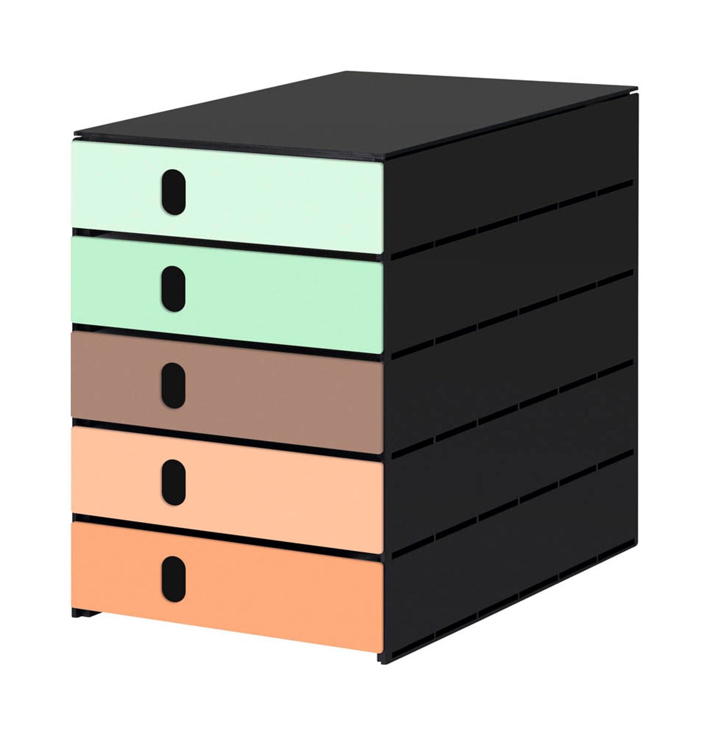 styro Schubladenbox styroval pro Emotions,DIN C4 mit 5 Schubladen
