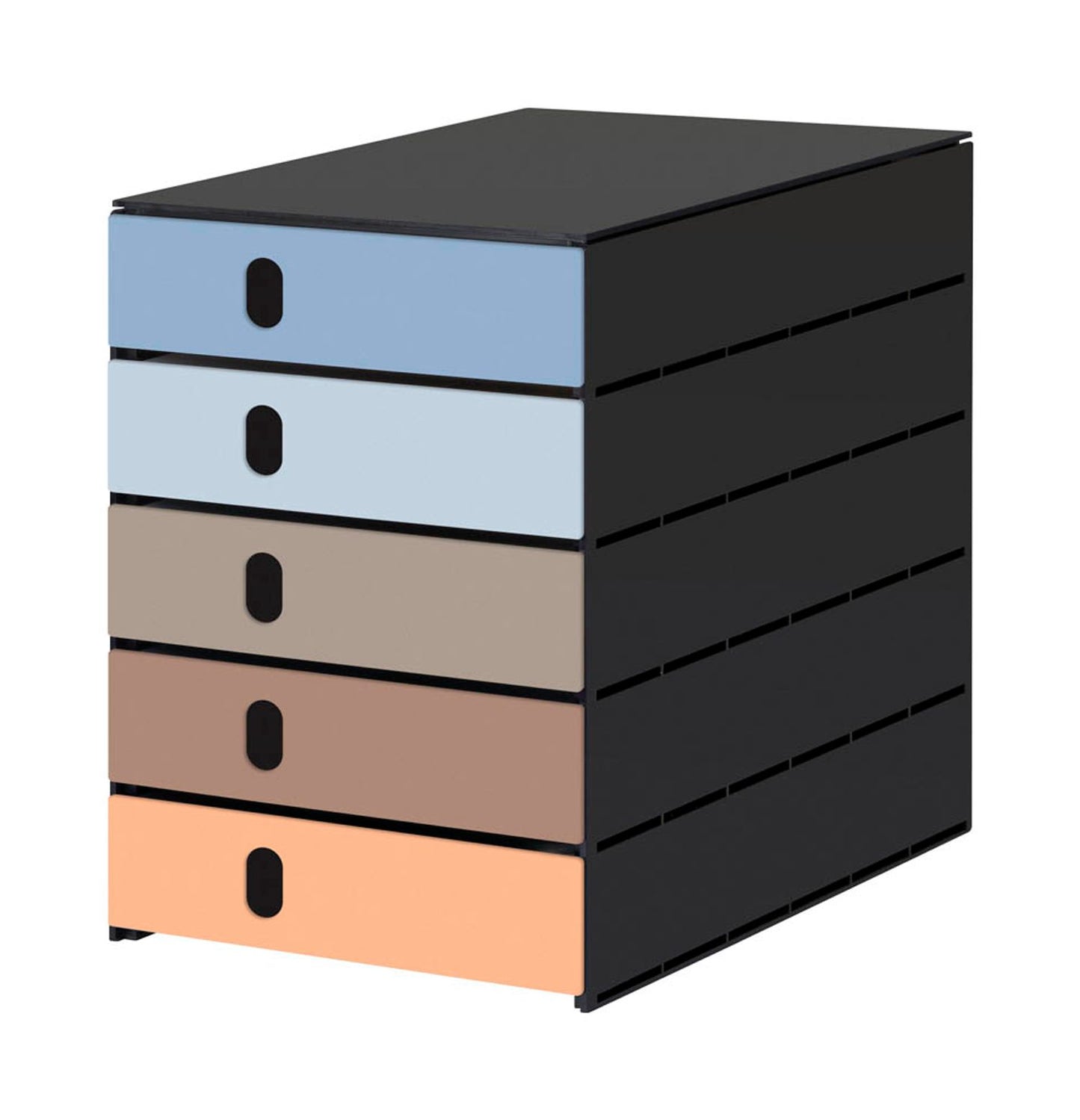 styro Schubladenbox styroval pro Emotions,DIN C4 mit 5 Schubladen